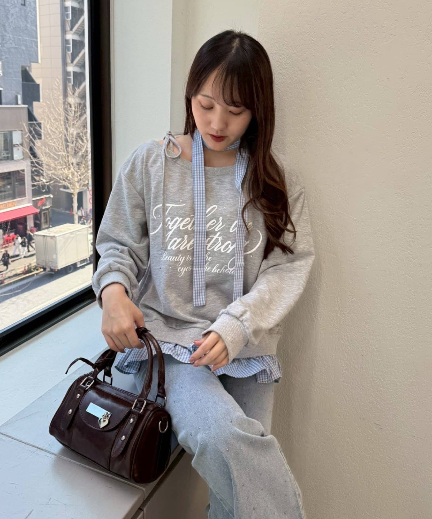 NICE CLAUP / OLIVE des OLIVE OUTLET(ナイスクラップ  / オリーブ デ オリーブ アウトレット) 【continuer】ワンショルドッキングチュニック