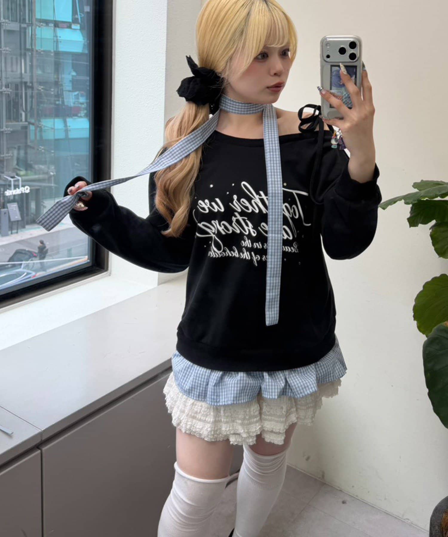 NICE CLAUP / OLIVE des OLIVE OUTLET(ナイスクラップ  / オリーブ デ オリーブ アウトレット) 【continuer】ワンショルドッキングチュニック