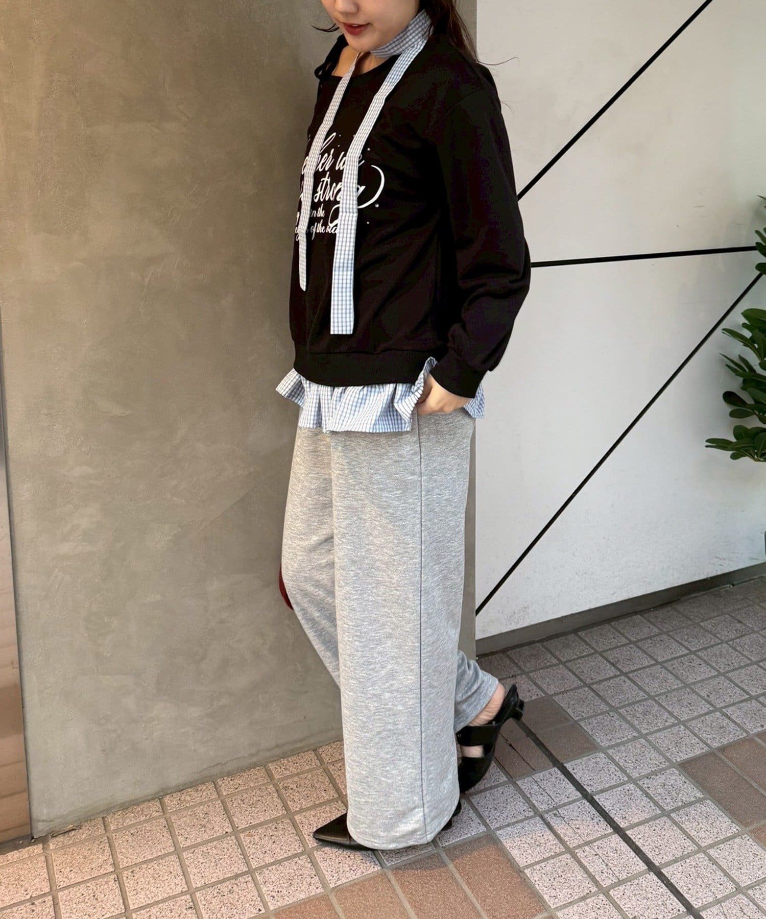 NICE CLAUP / OLIVE des OLIVE OUTLET(ナイスクラップ  / オリーブ デ オリーブ アウトレット) 【continuer】ワンショルドッキングチュニック