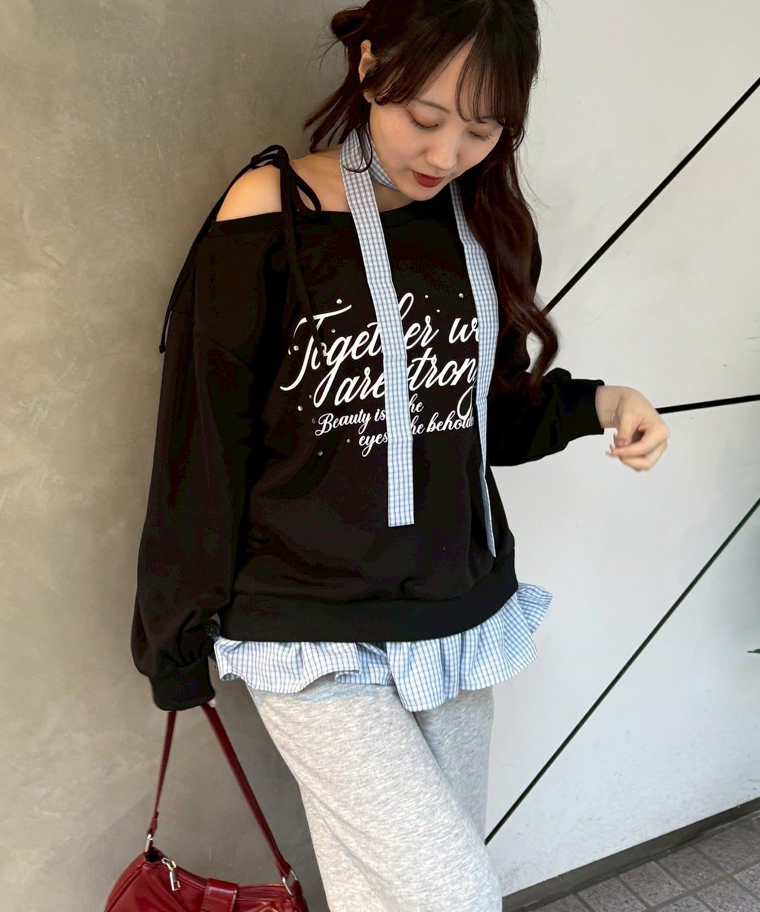 NICE CLAUP / OLIVE des OLIVE OUTLET(ナイスクラップ  / オリーブ デ オリーブ アウトレット) 【continuer】ワンショルドッキングチュニック