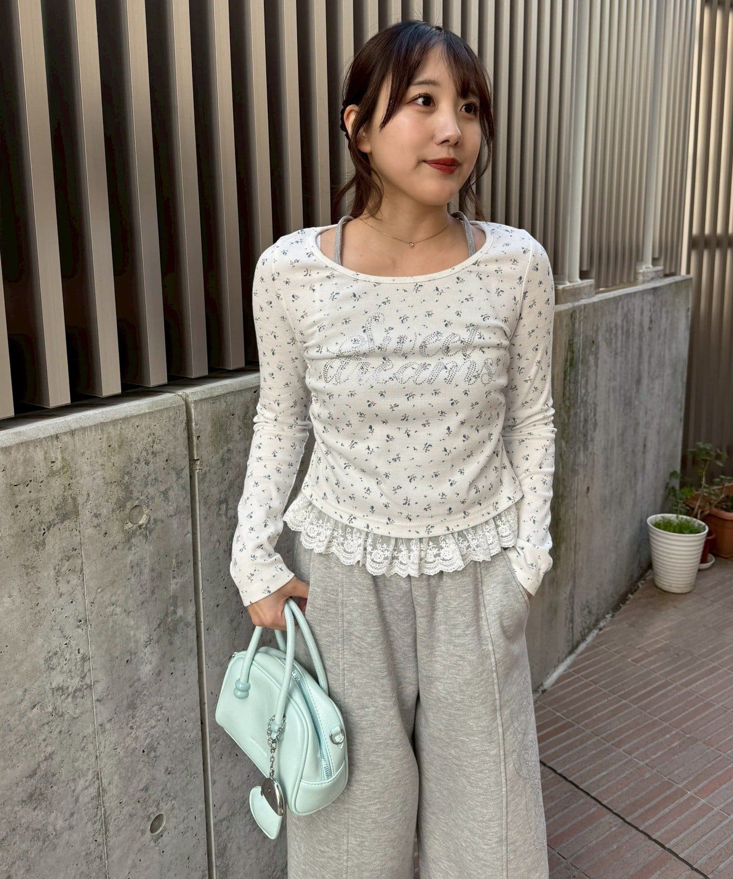 NICE CLAUP / OLIVE des OLIVE OUTLET(ナイスクラップ  / オリーブ デ オリーブ アウトレット) 【continuer】キラロゴ裾レーステレコ