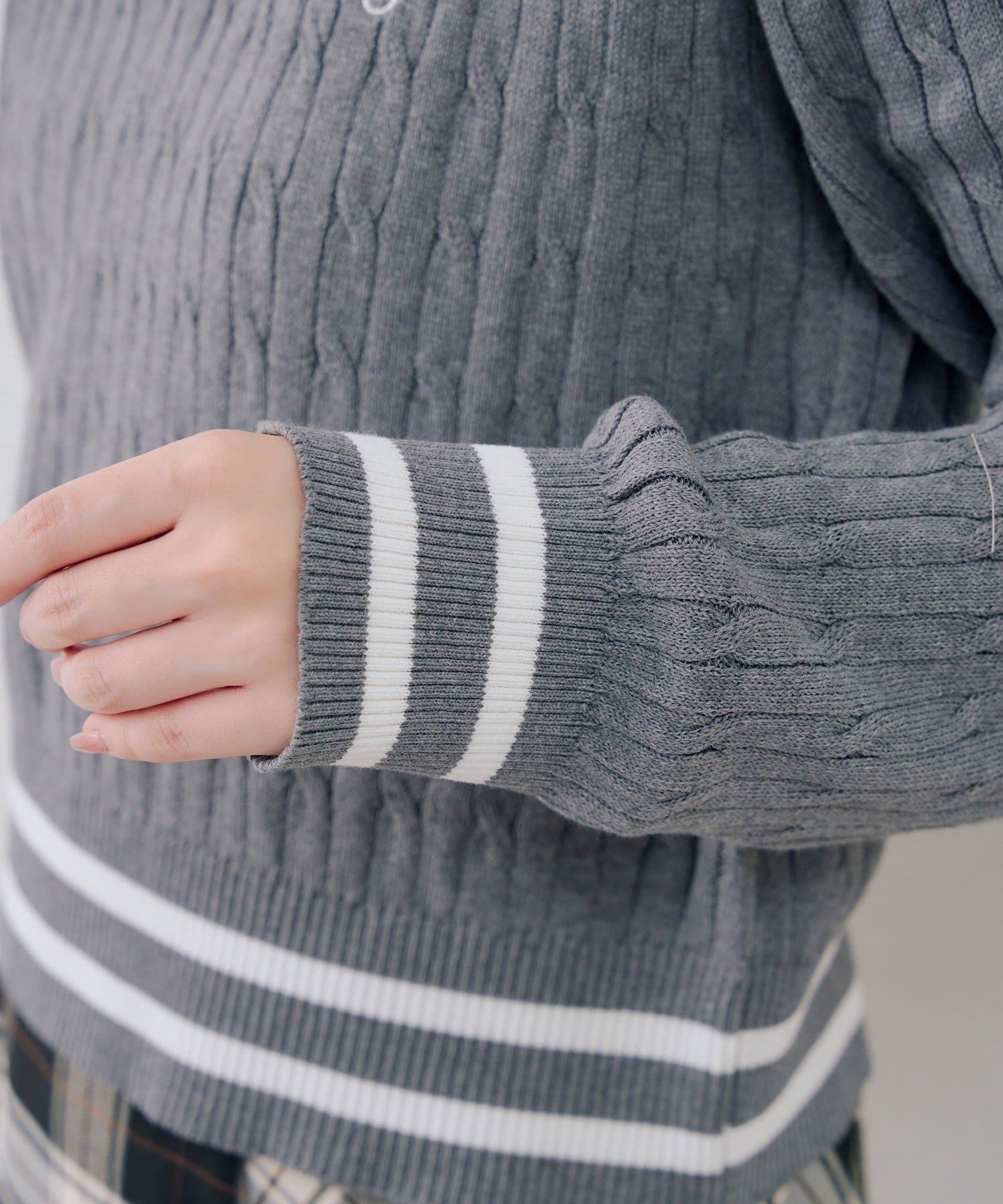 Remind me and forever(リマインドミーアンドフォーエバー) スキッパー布帛ポロニット