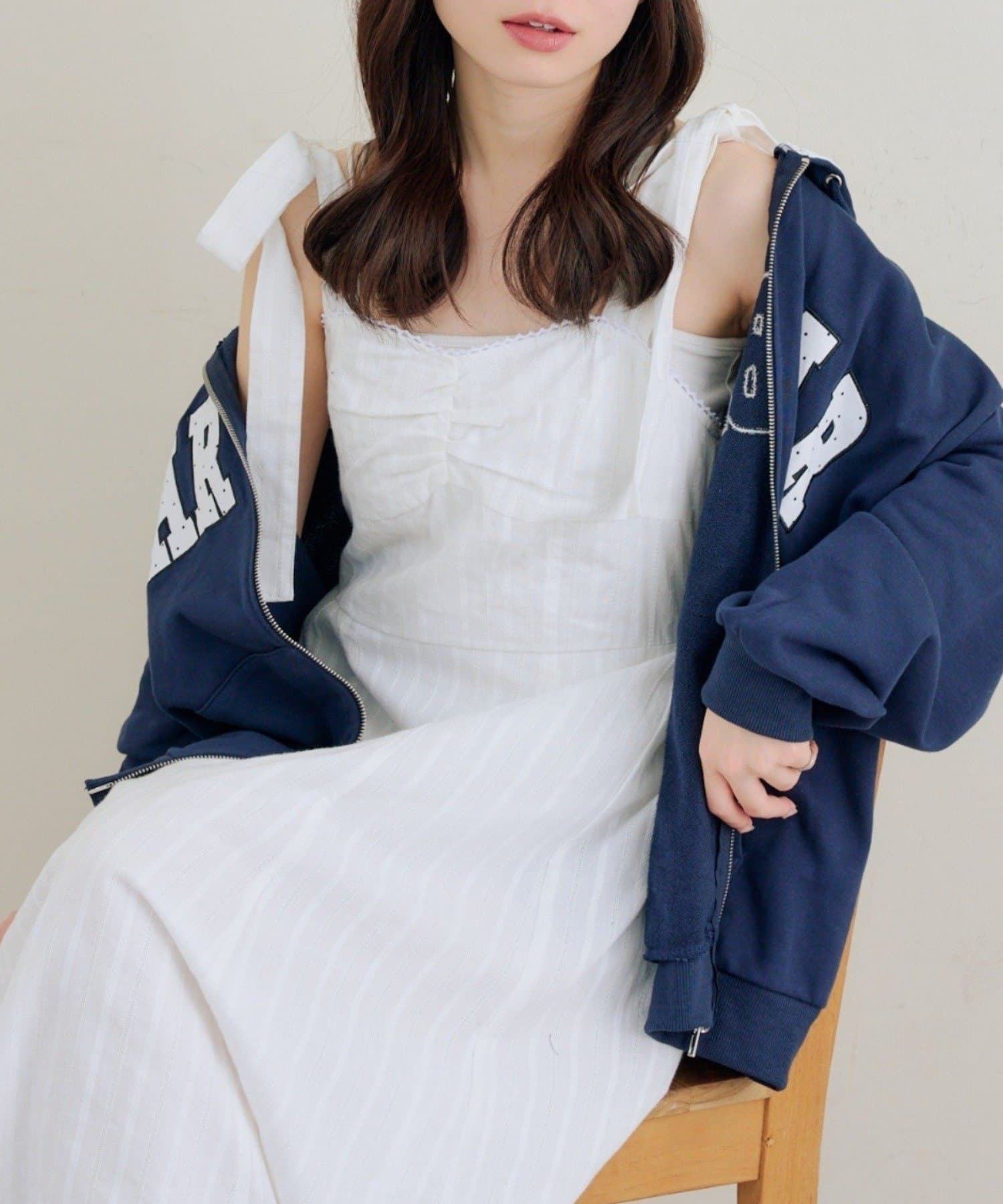 Remind me and forever(リマインドミーアンドフォーエバー) 肩リボンキャミワンピ