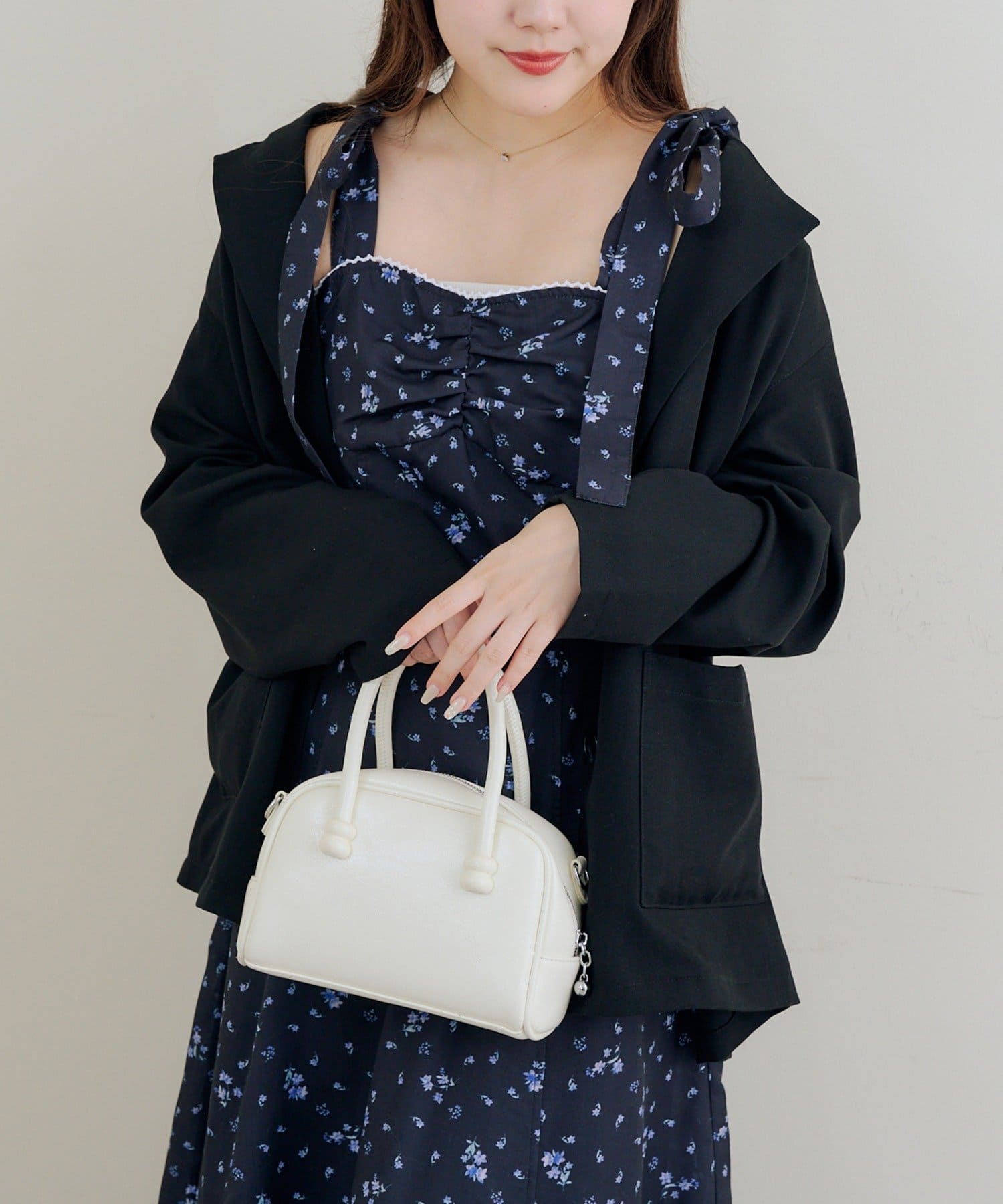 Remind me and forever(リマインドミーアンドフォーエバー) 肩リボンキャミワンピ