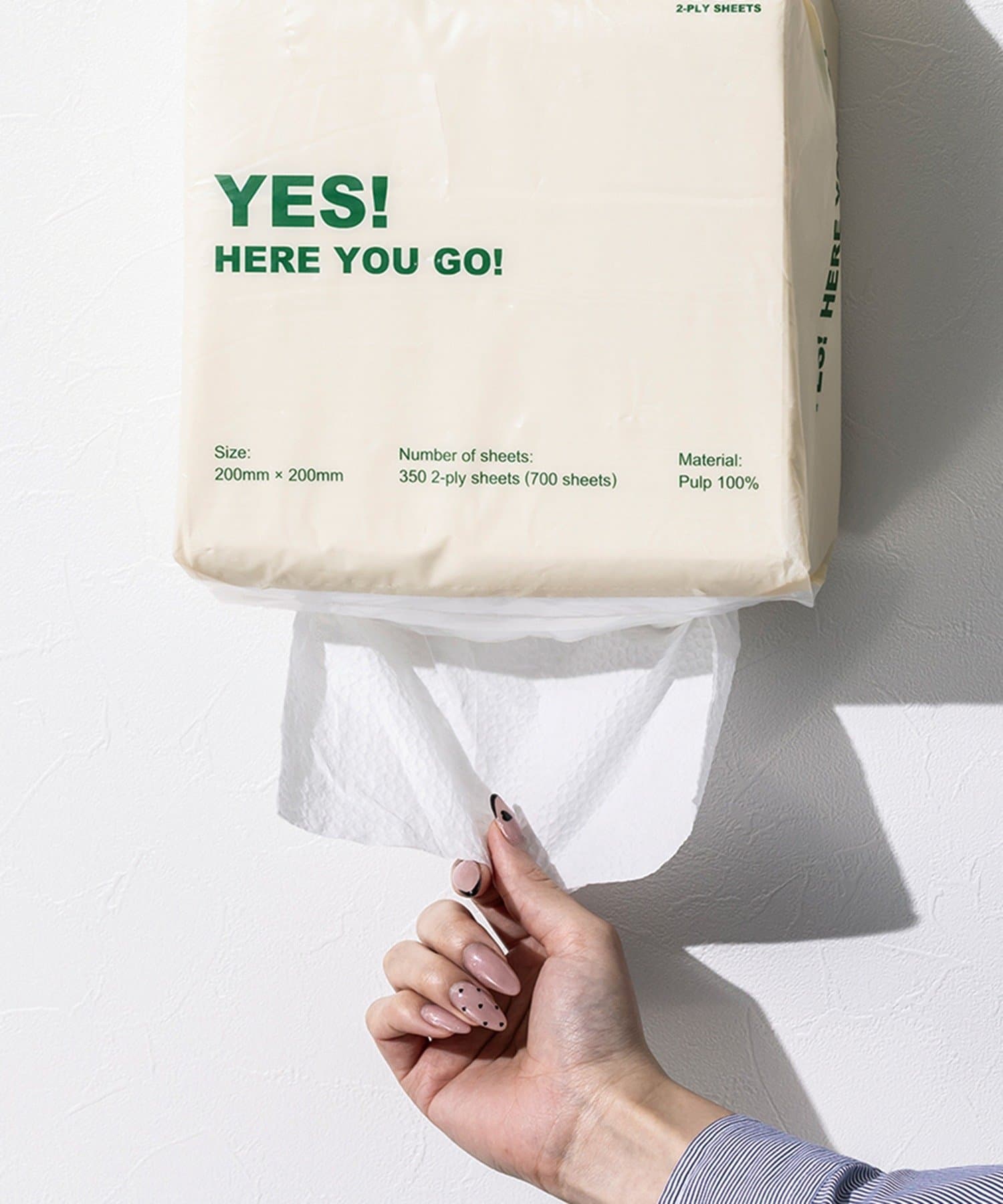 3COINS(スリーコインズ) 下から取れるペーパータオル700枚350組