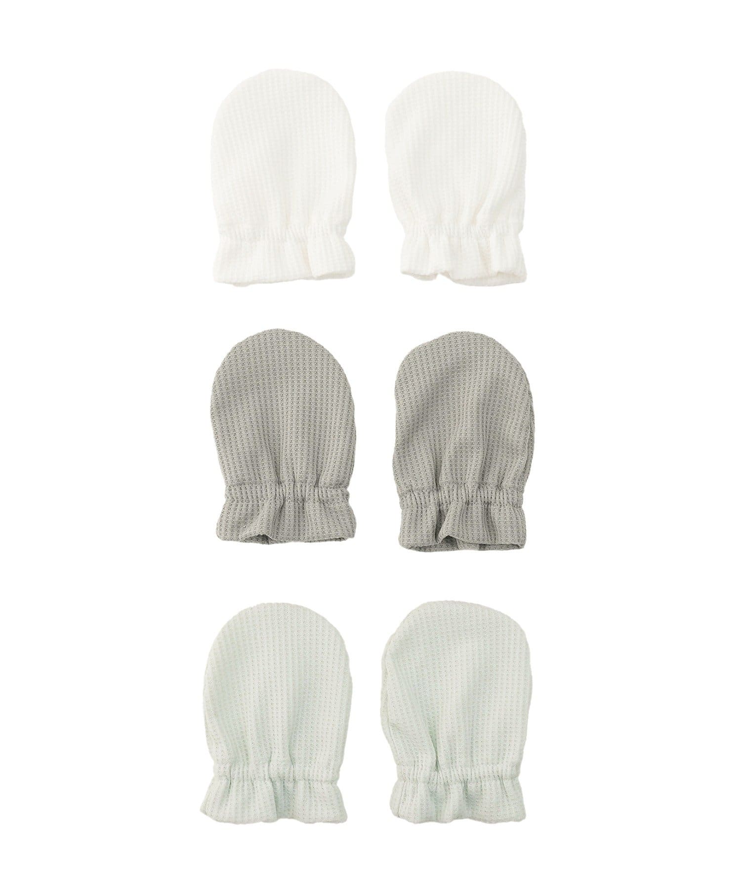 3COINS(スリーコインズ) ワッフルミトン3個セット