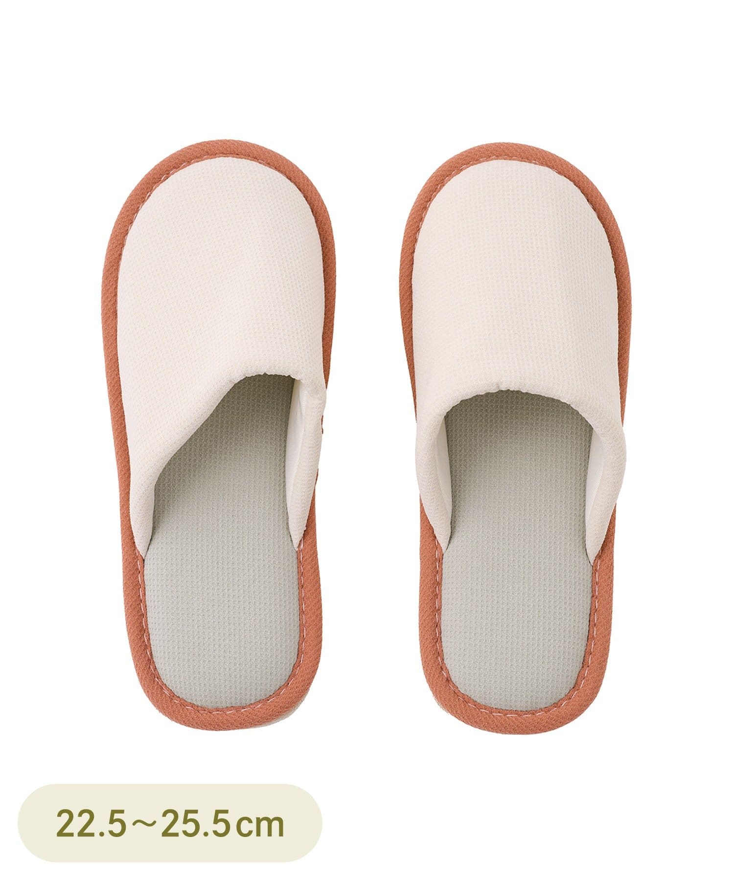 3COINS(スリーコインズ) カラーワッフルスリッパ