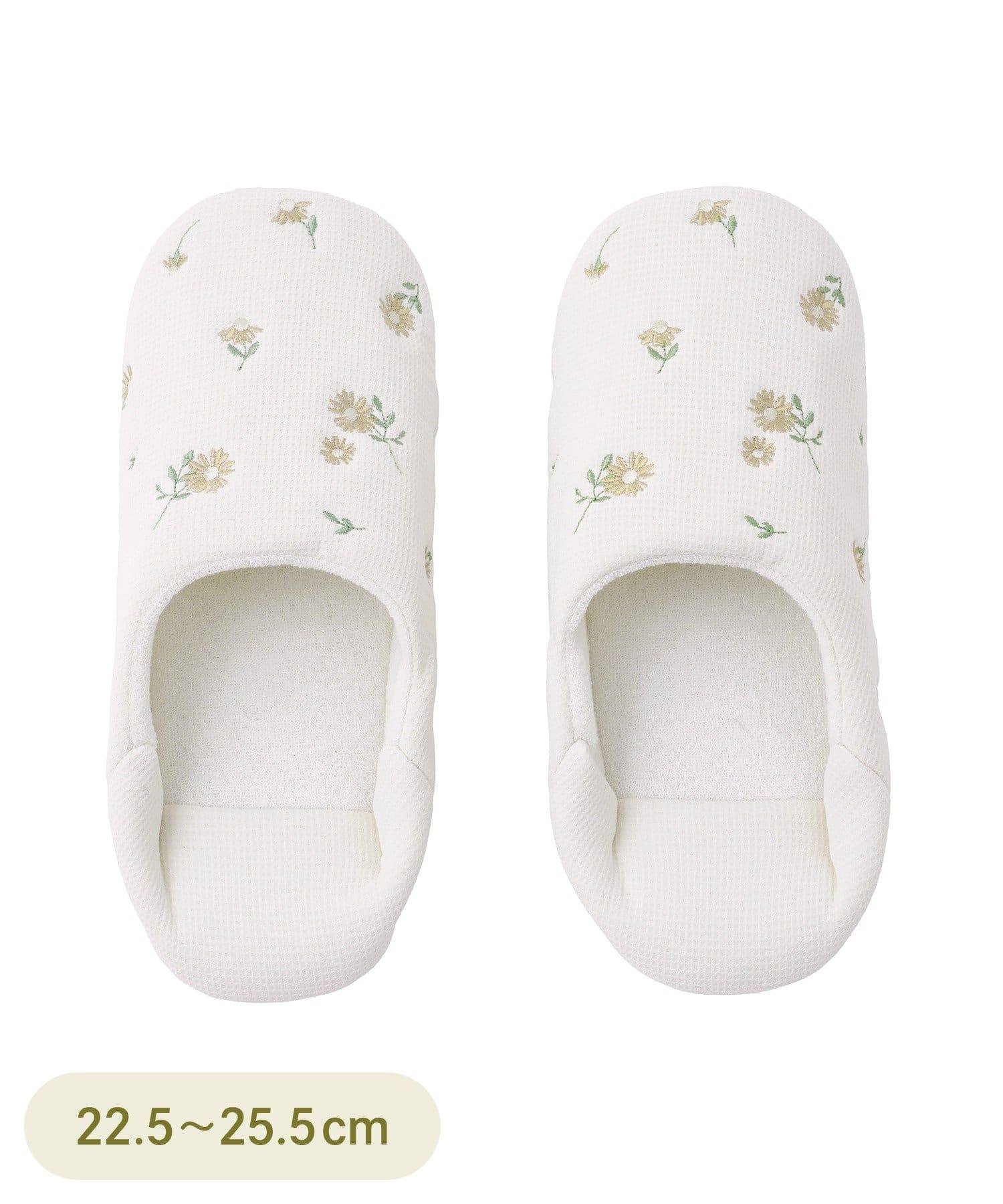 3COINS(スリーコインズ) 花刺繍バブーシュ