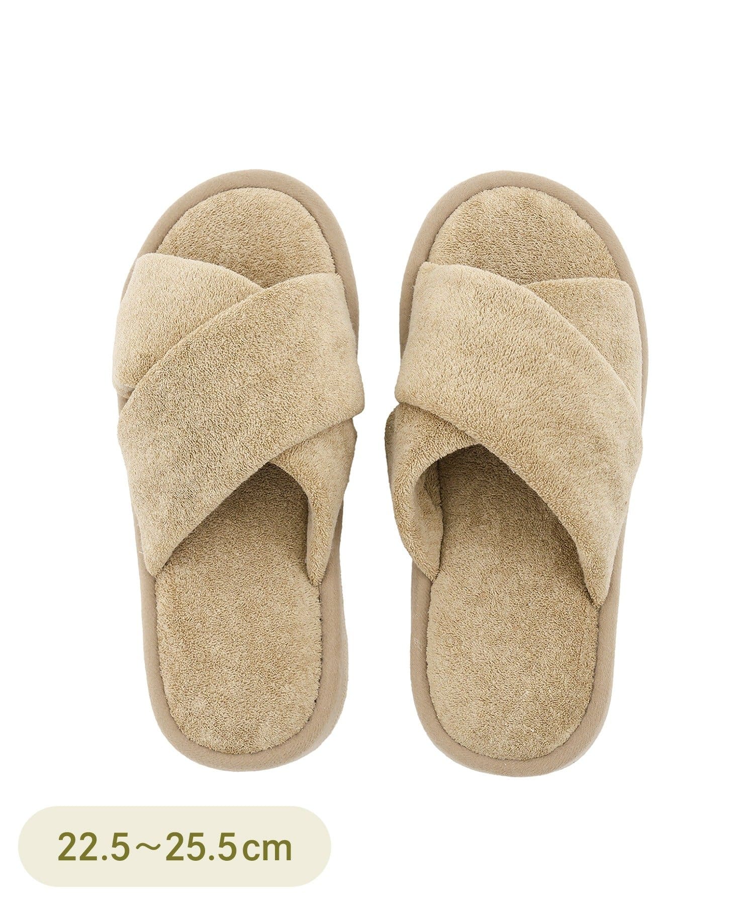 3COINS(スリーコインズ) パイルクロススリッパ