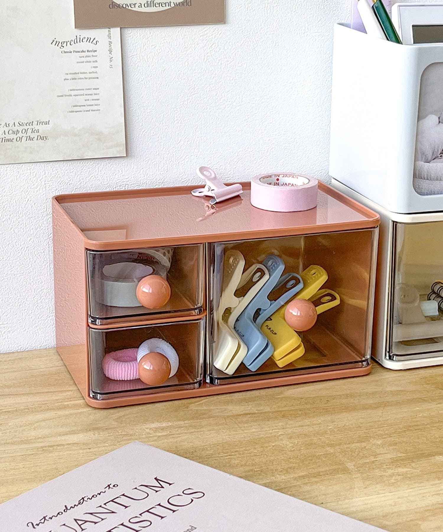 3COINS(スリーコインズ) スタッキングベース小物入れ3P