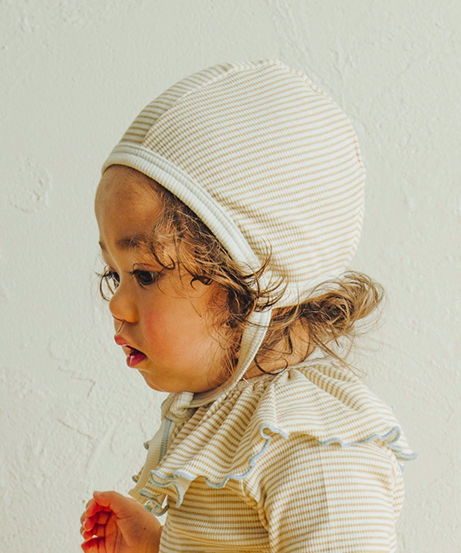 3COINS(スリーコインズ) リブボンネット