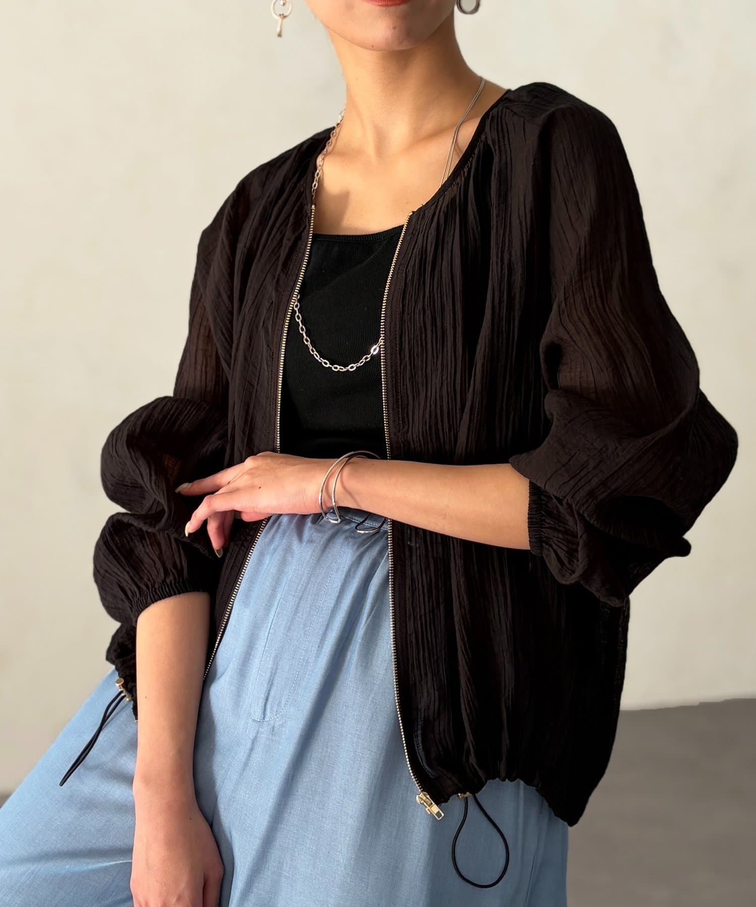 Chez toi(シェトワ) 裾ドロストシアーブルゾン