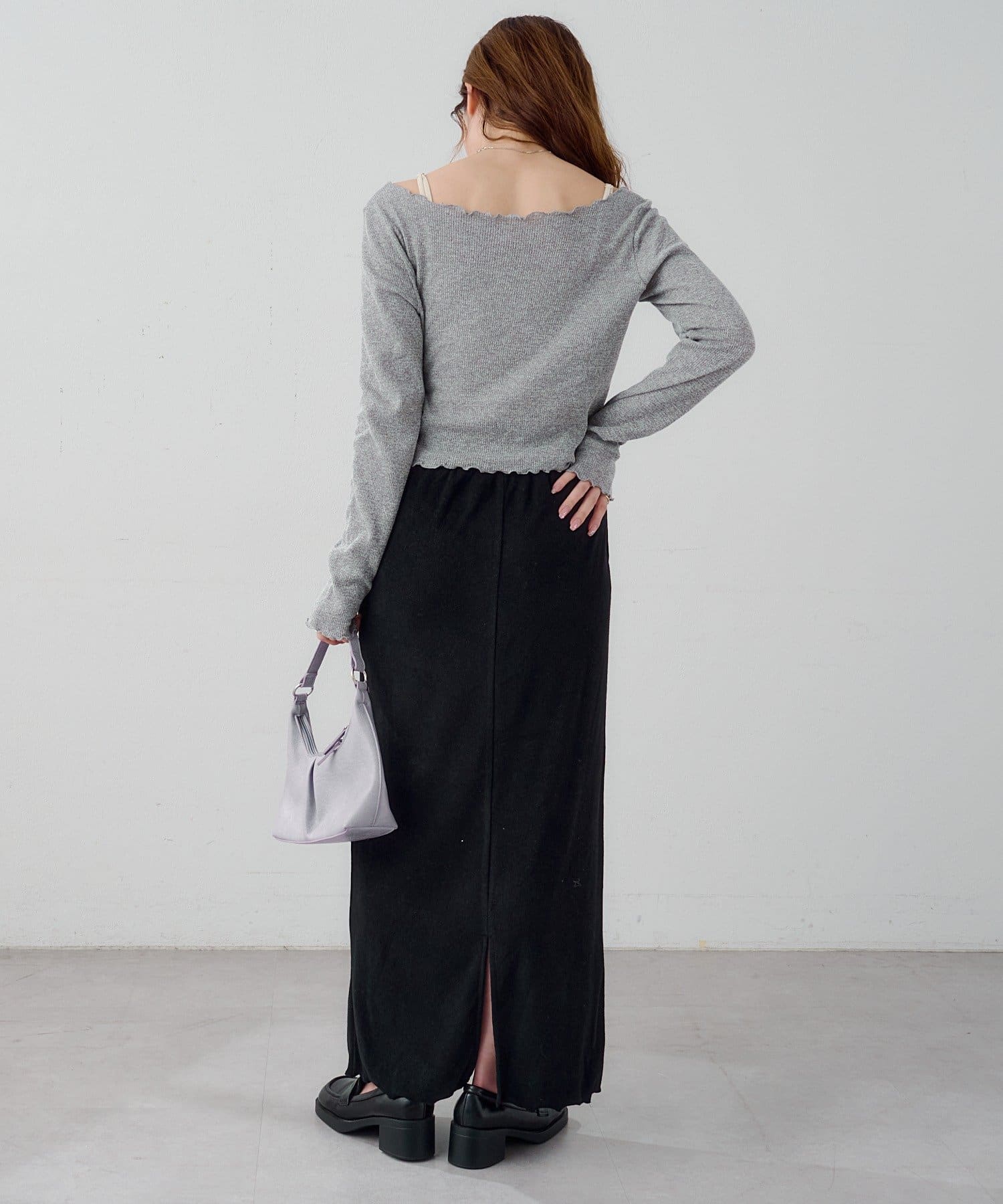 Kastane(カスタネ) 【3.12(木)12:00発売/4色展開】B パイルロングスカート