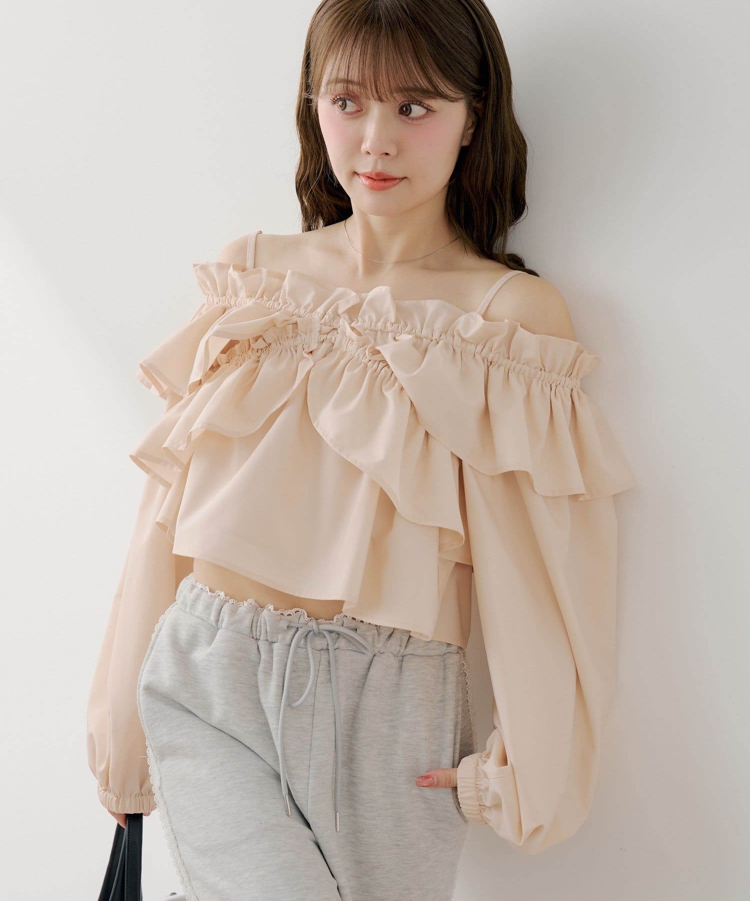 Chico(チコ) オフショル2wayフリルブラウス