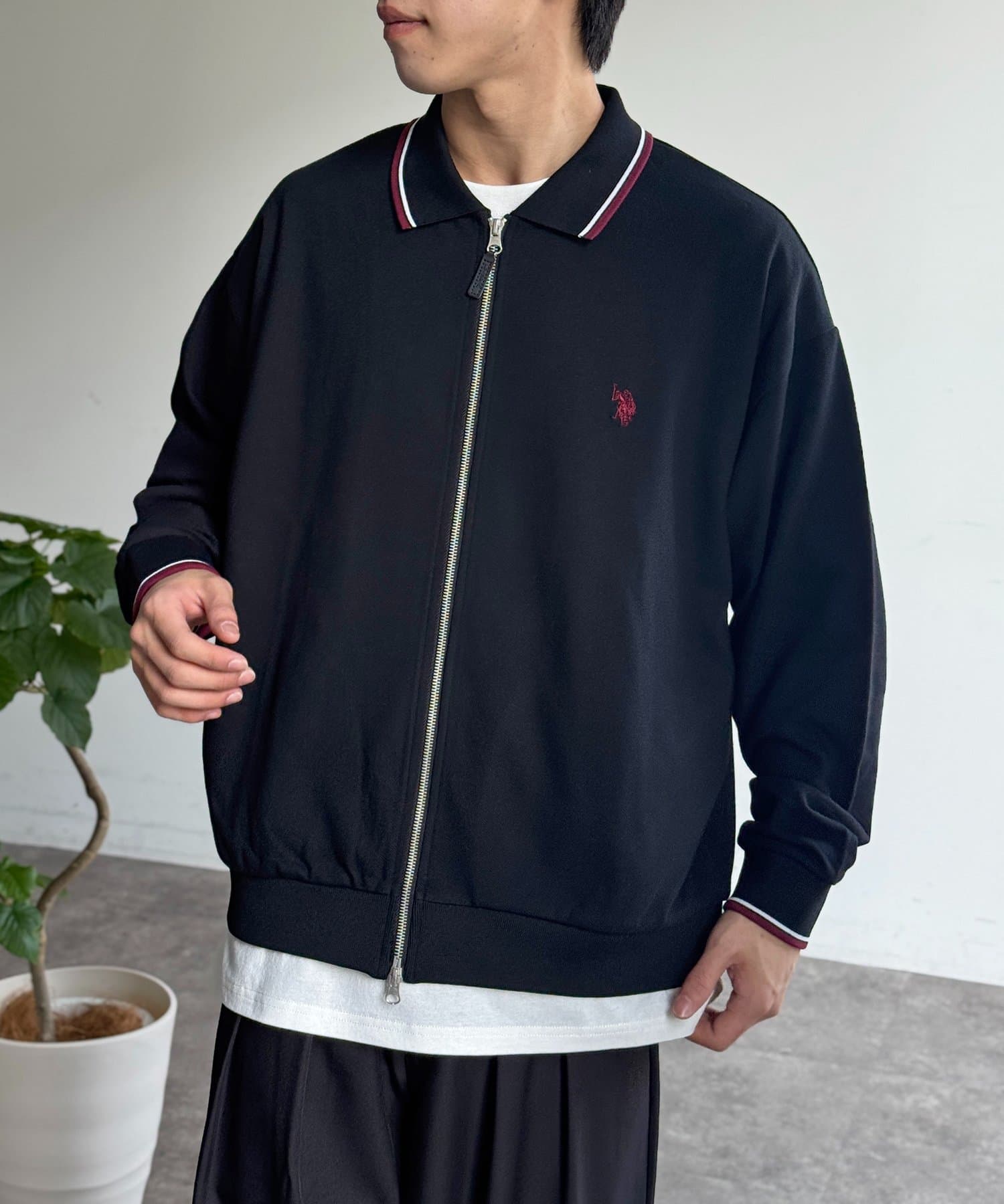 CPCM(シーピーシーエム) 【U.S. POLO ASSN.】鹿の子ジップブルゾン