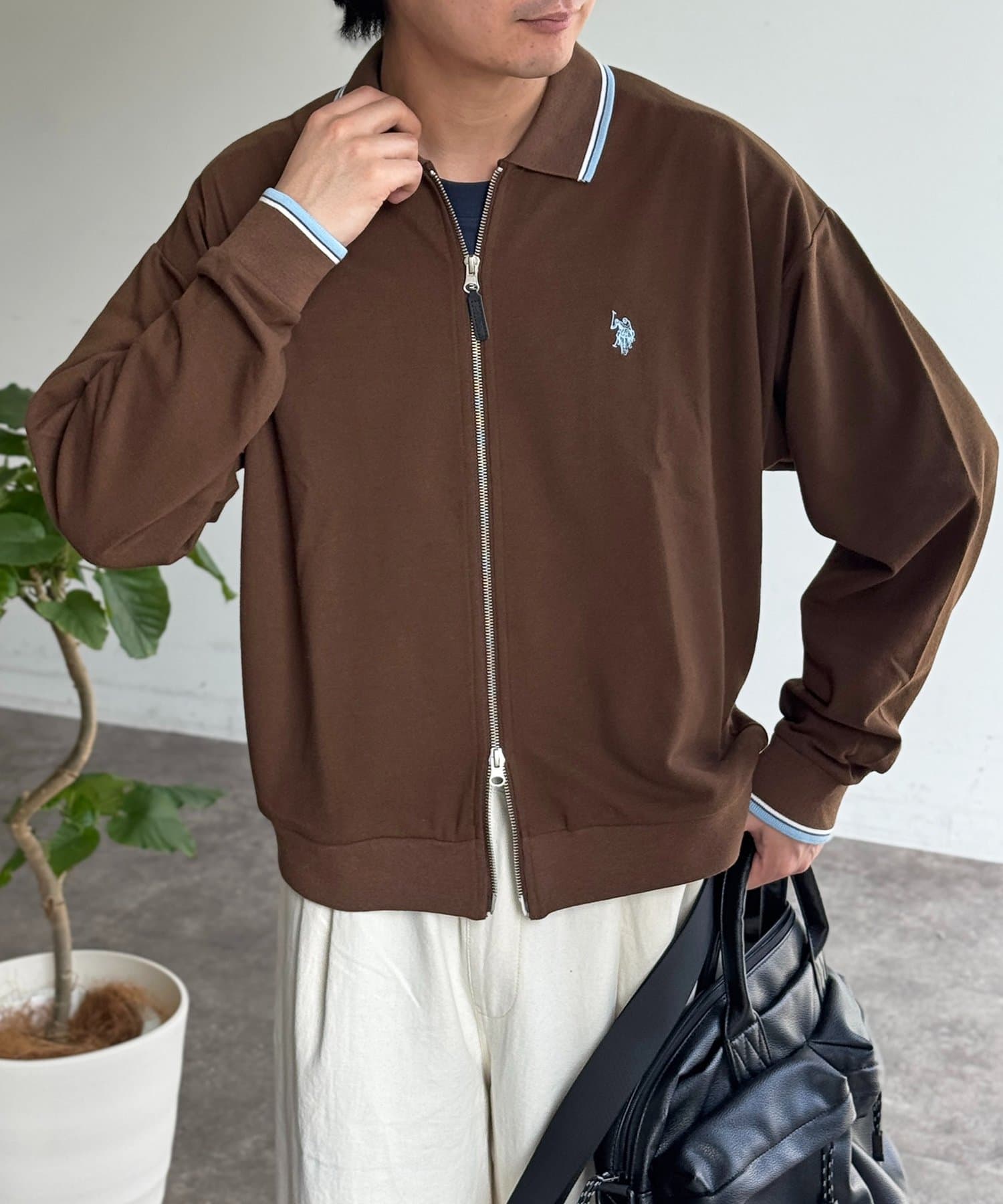 CPCM(シーピーシーエム) 【U.S. POLO ASSN.】鹿の子ジップブルゾン