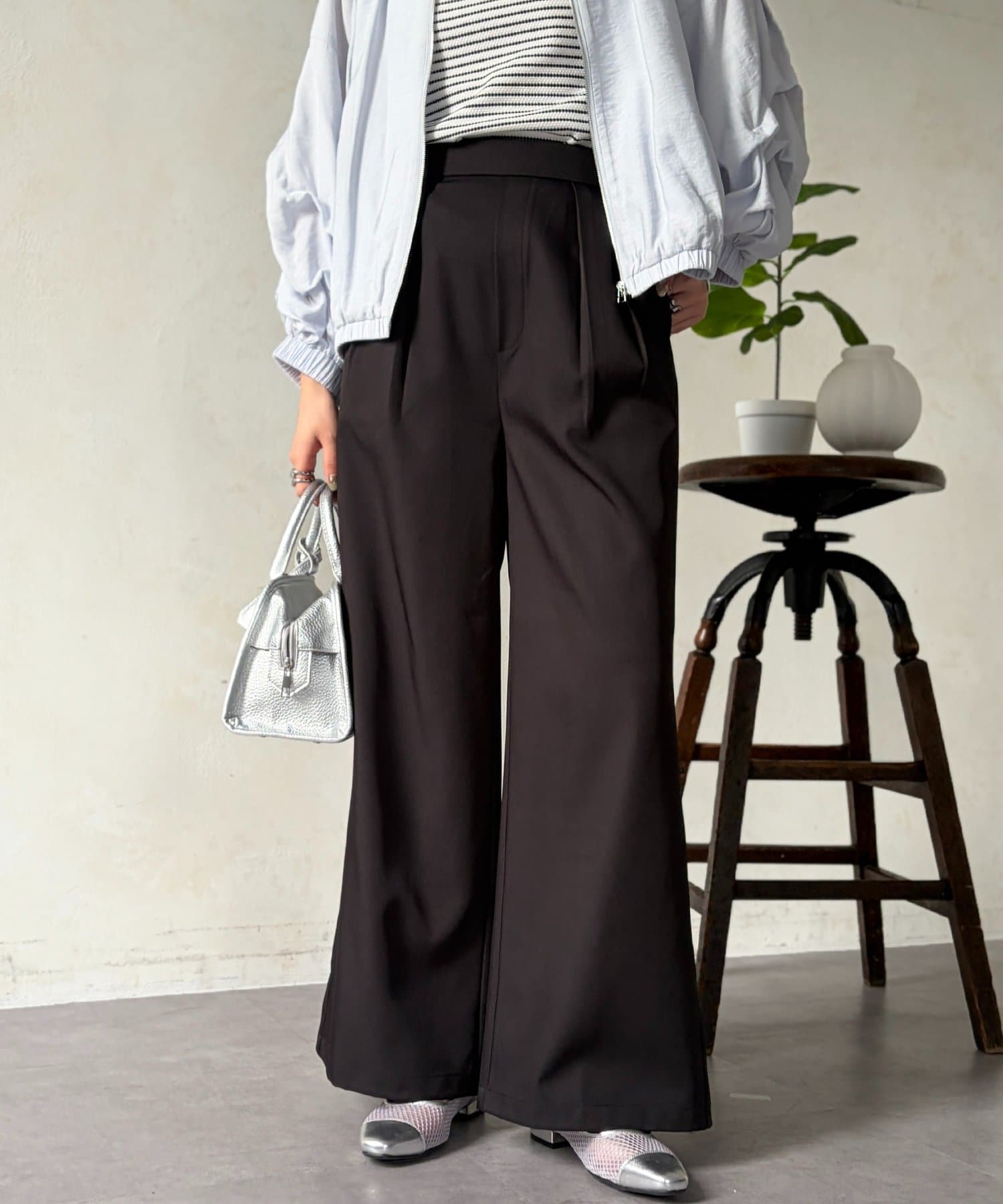 Chez toi(シェトワ) とろみイージーパンツ