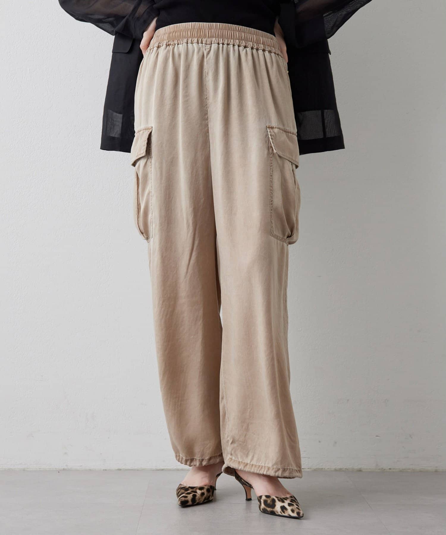 Whim Gazette(ウィム ガゼット) 【Drawing Numbers】ピグメントキュプラカーゴパンツ