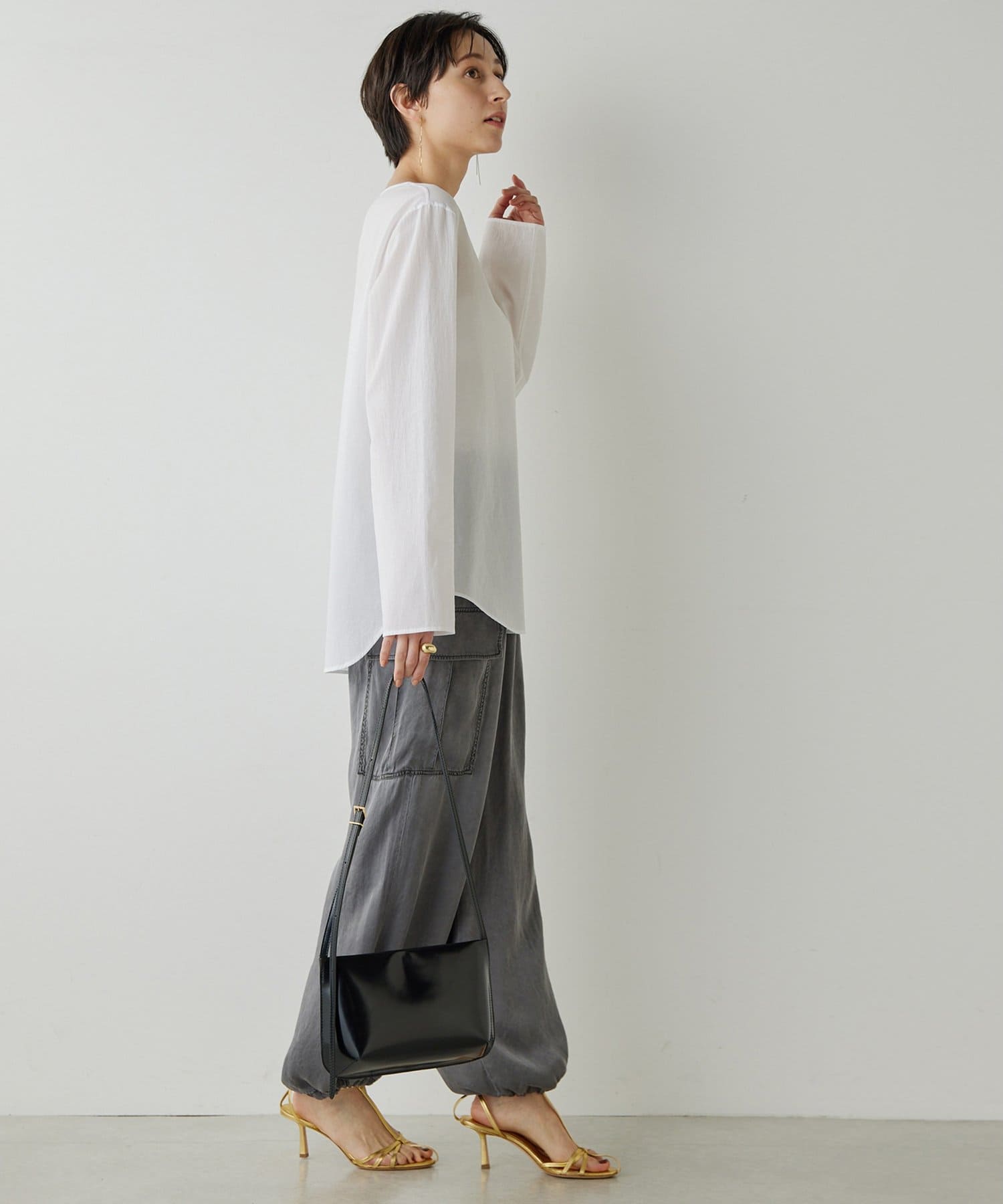 Whim Gazette(ウィム ガゼット) 【Drawing Numbers】ピグメントキュプラカーゴパンツ