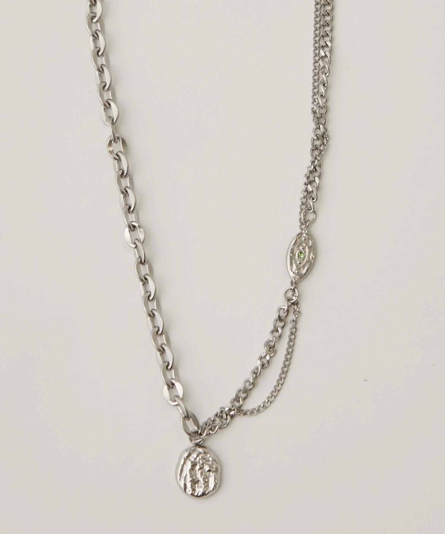 WHO’S WHO gallery(フーズフーギャラリー) MIXED CHAIN PLATE NECKLACE