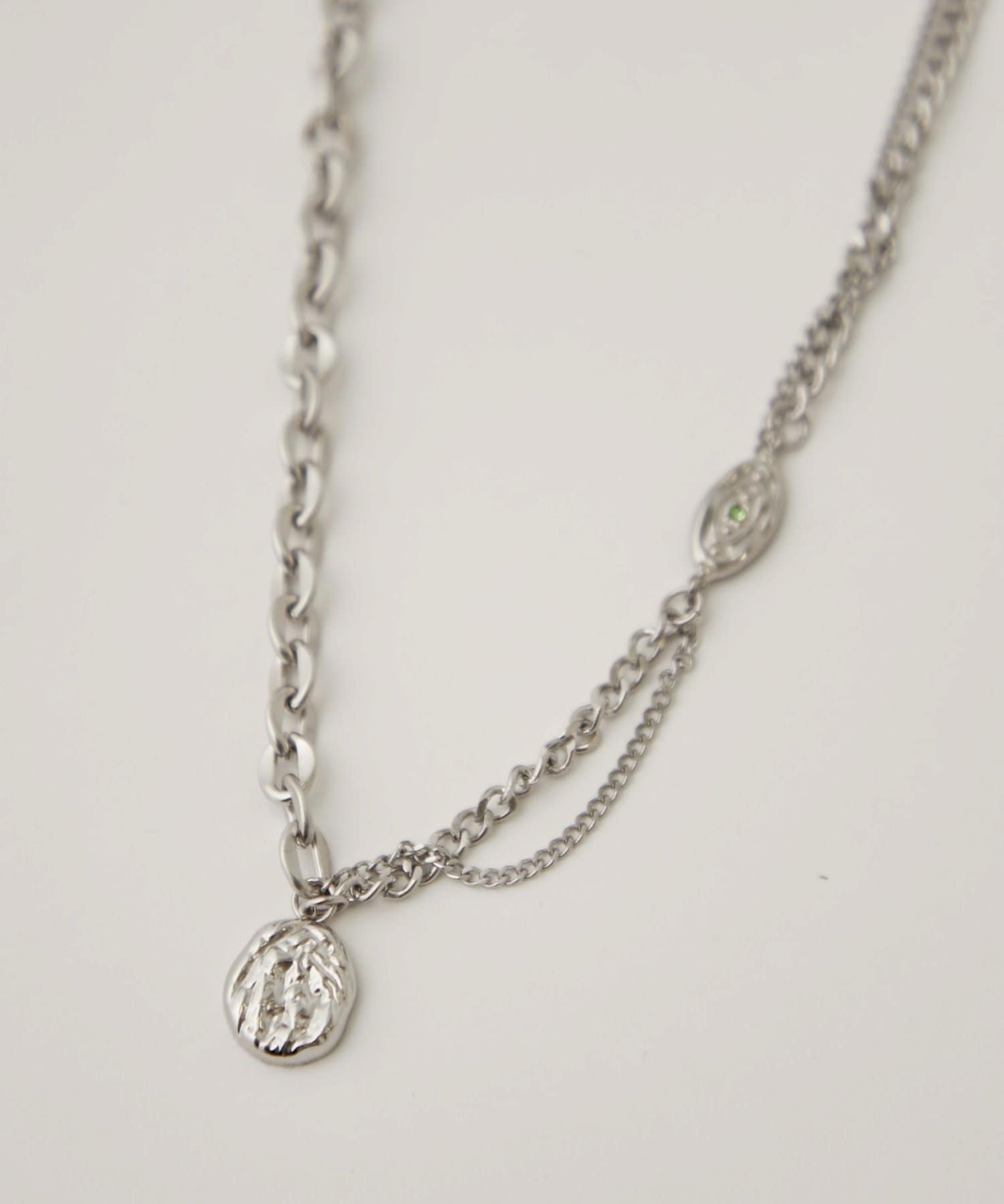 WHO’S WHO gallery(フーズフーギャラリー) MIXED CHAIN PLATE NECKLACE