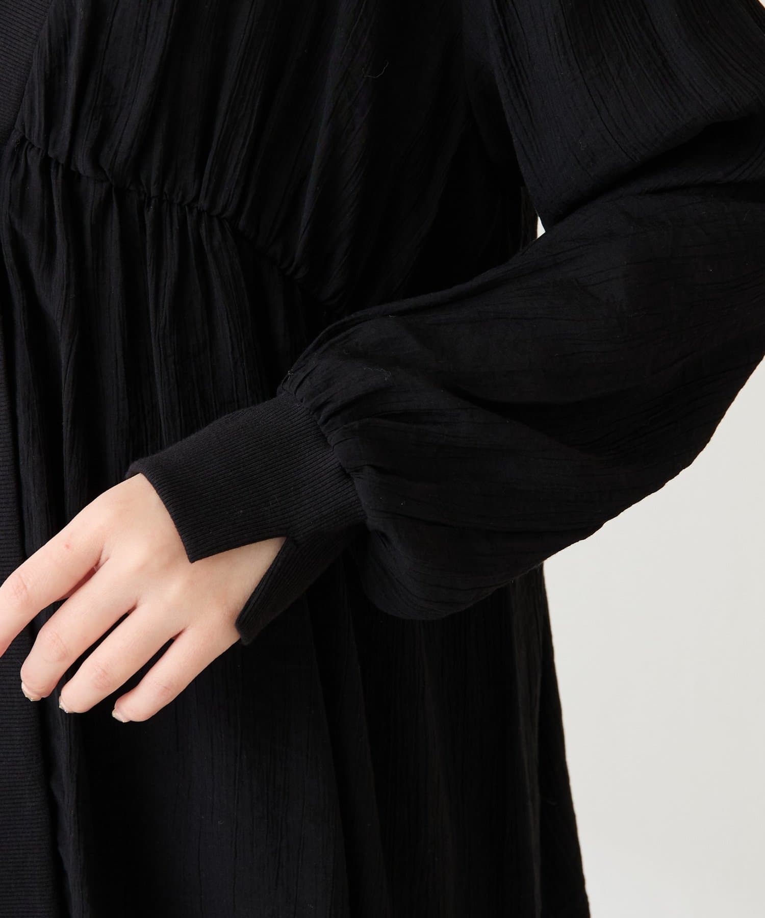 COLLAGE GALLARDAGALANTE(コラージュ ガリャルダガランテ) 【4月30日0：00まで！10%OFFクーポン配布中】ギャザー切替シアーシャツカーディガン