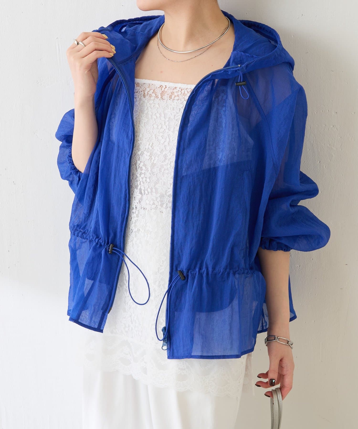 COLLAGE GALLARDAGALANTE(コラージュ ガリャルダガランテ) 【ドロスト付き/150g】リップストップシアーパーカー