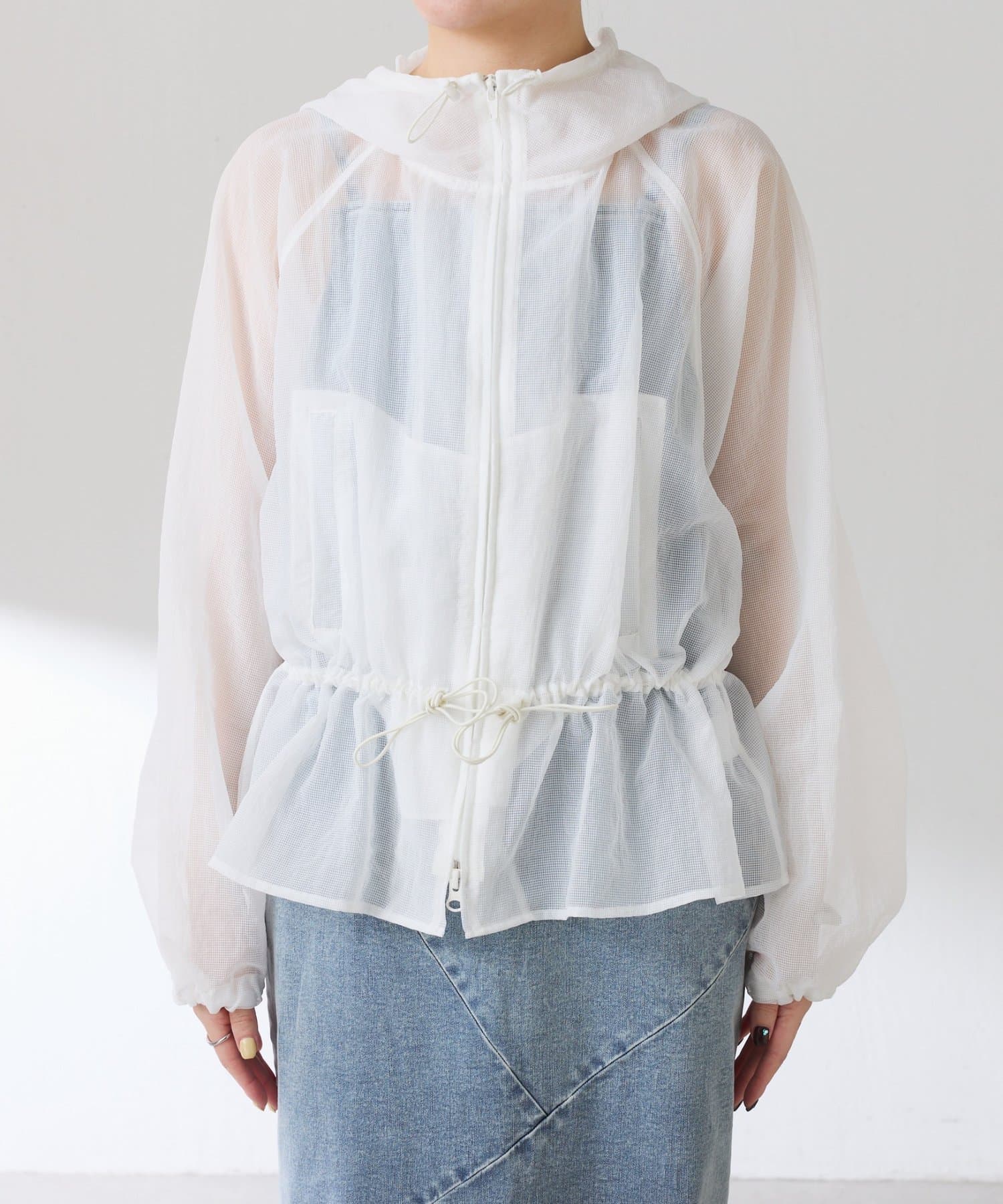 COLLAGE GALLARDAGALANTE(コラージュ ガリャルダガランテ) 【ドロスト付き/150g】リップストップシアーパーカー