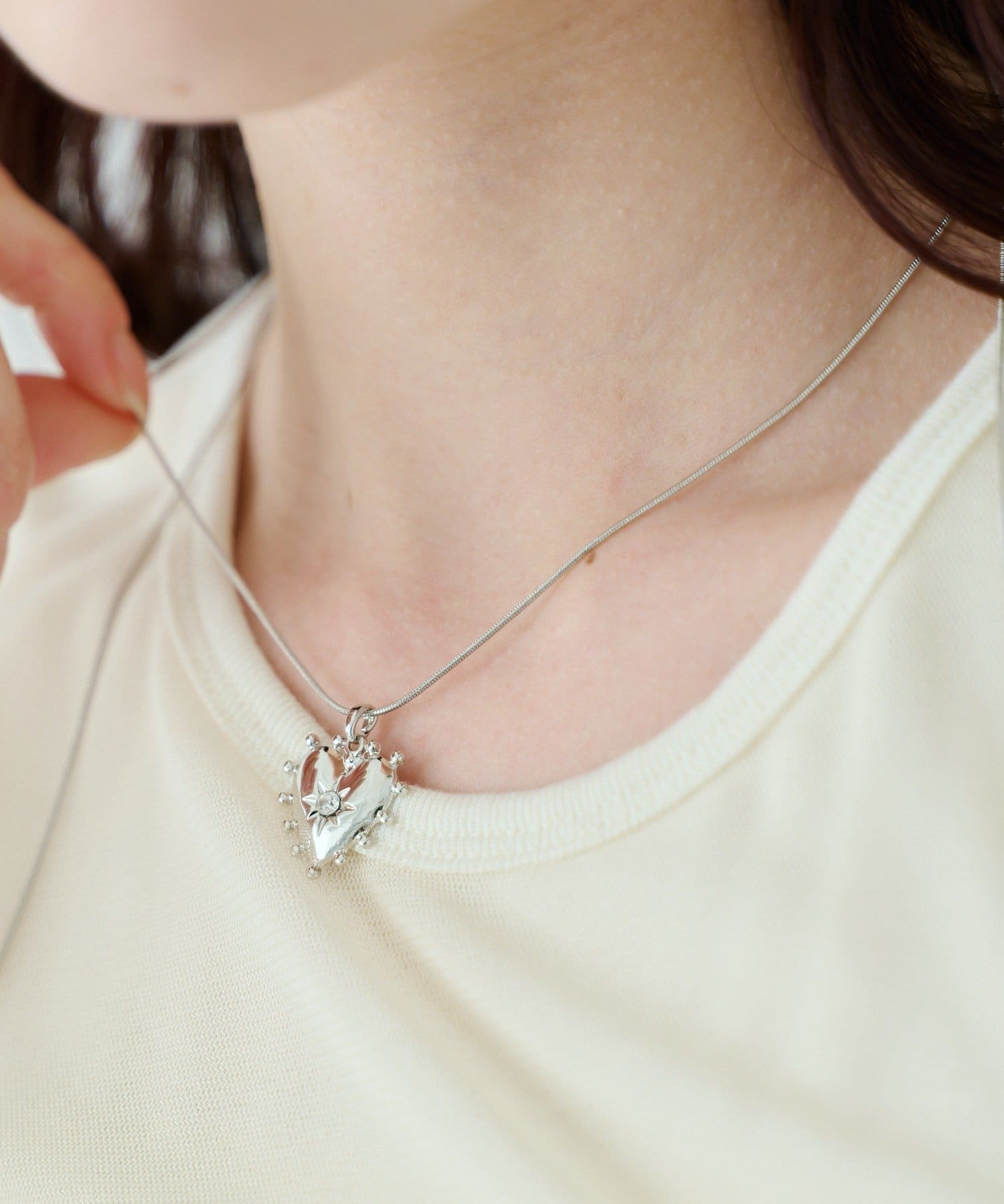 Kastane(カスタネ) 【fiw./3.12(木)12:00発売/WEB先行】スネークアレンジハートネックレス