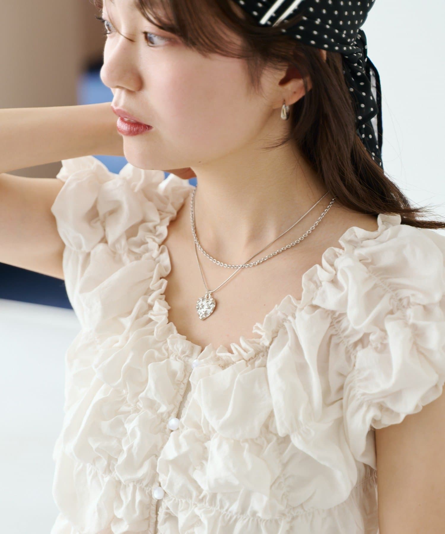 Kastane(カスタネ) 【fiw./3.12(木)12:00発売/WEB先行】ハートダブルチェーンネックレス