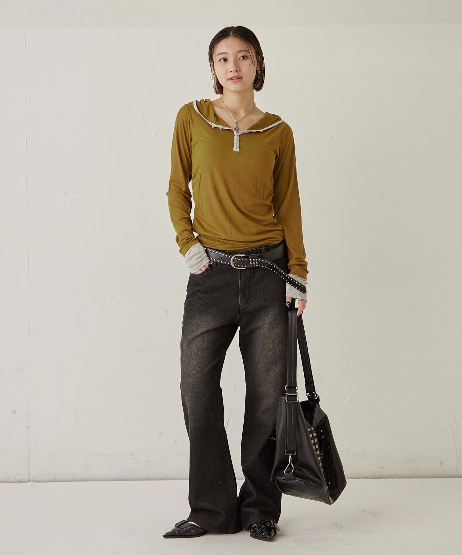 WHO’S WHO gallery(フーズフーギャラリー) 【WEB限定】TWO-TONE HENLEY HOODIE