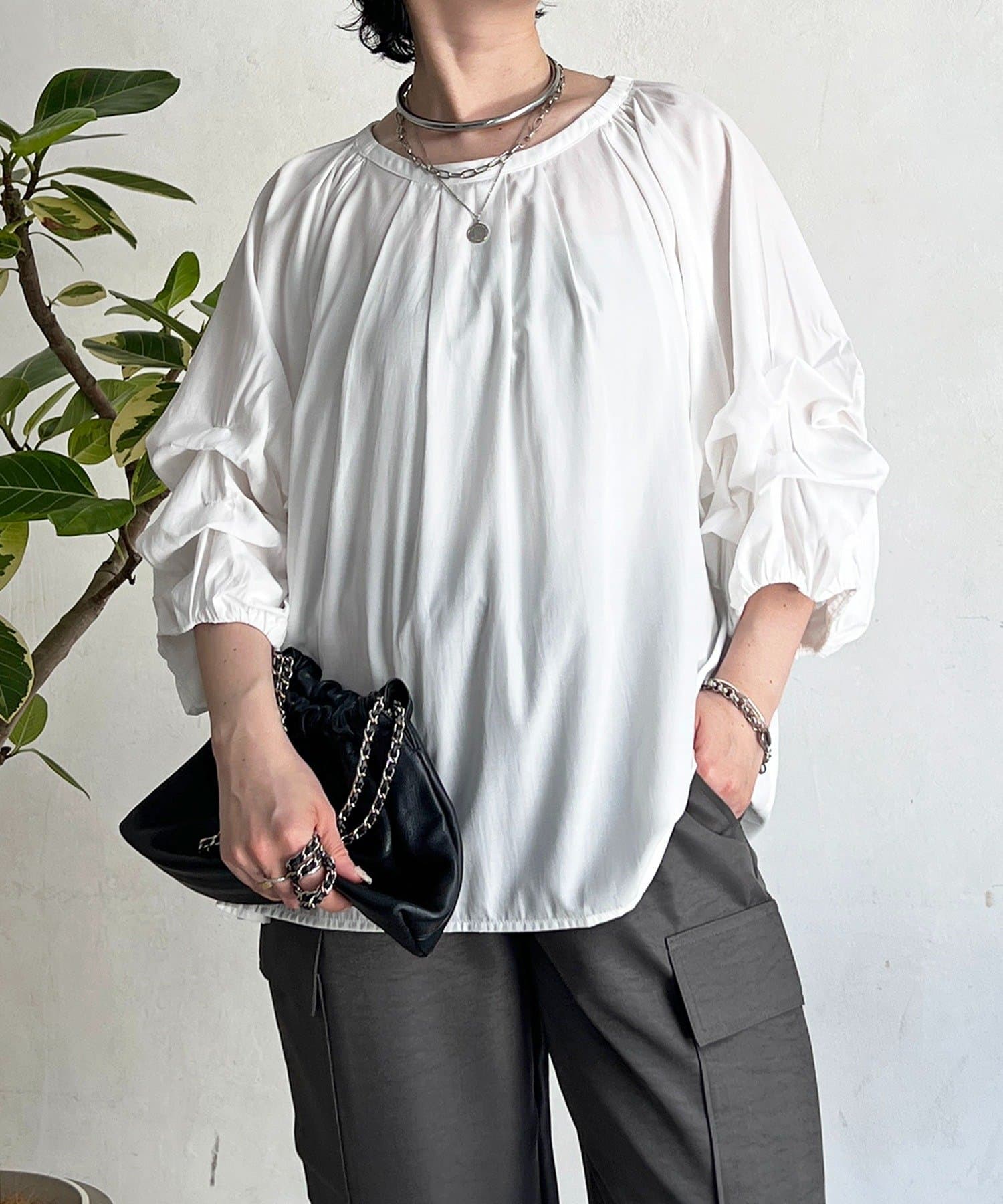 un dix cors(アンディコール) ボリュームスリーブブラウス