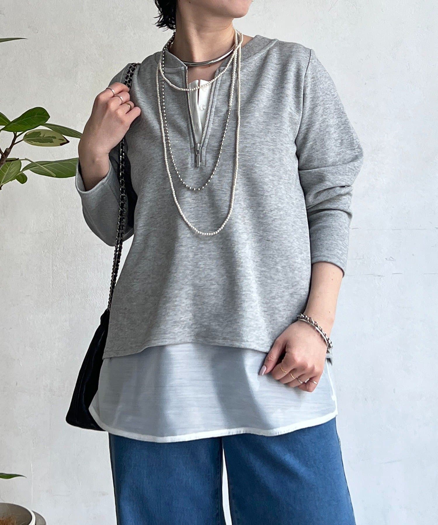 un dix cors(アンディコール) ジッププルオーバー