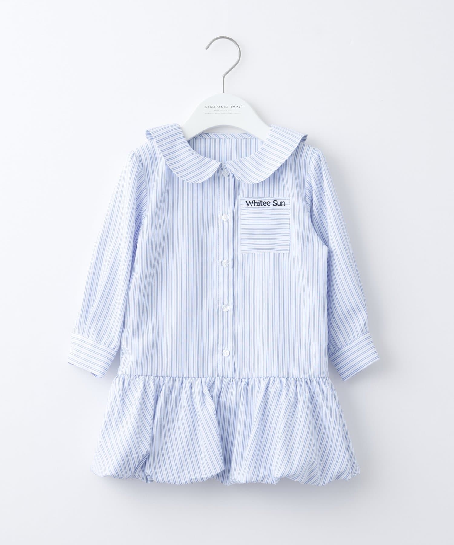 CIAOPANIC TYPY(チャオパニックティピー) 【KIDS】【WEB限定】ストライプ裾バルーンチュニックシャツ