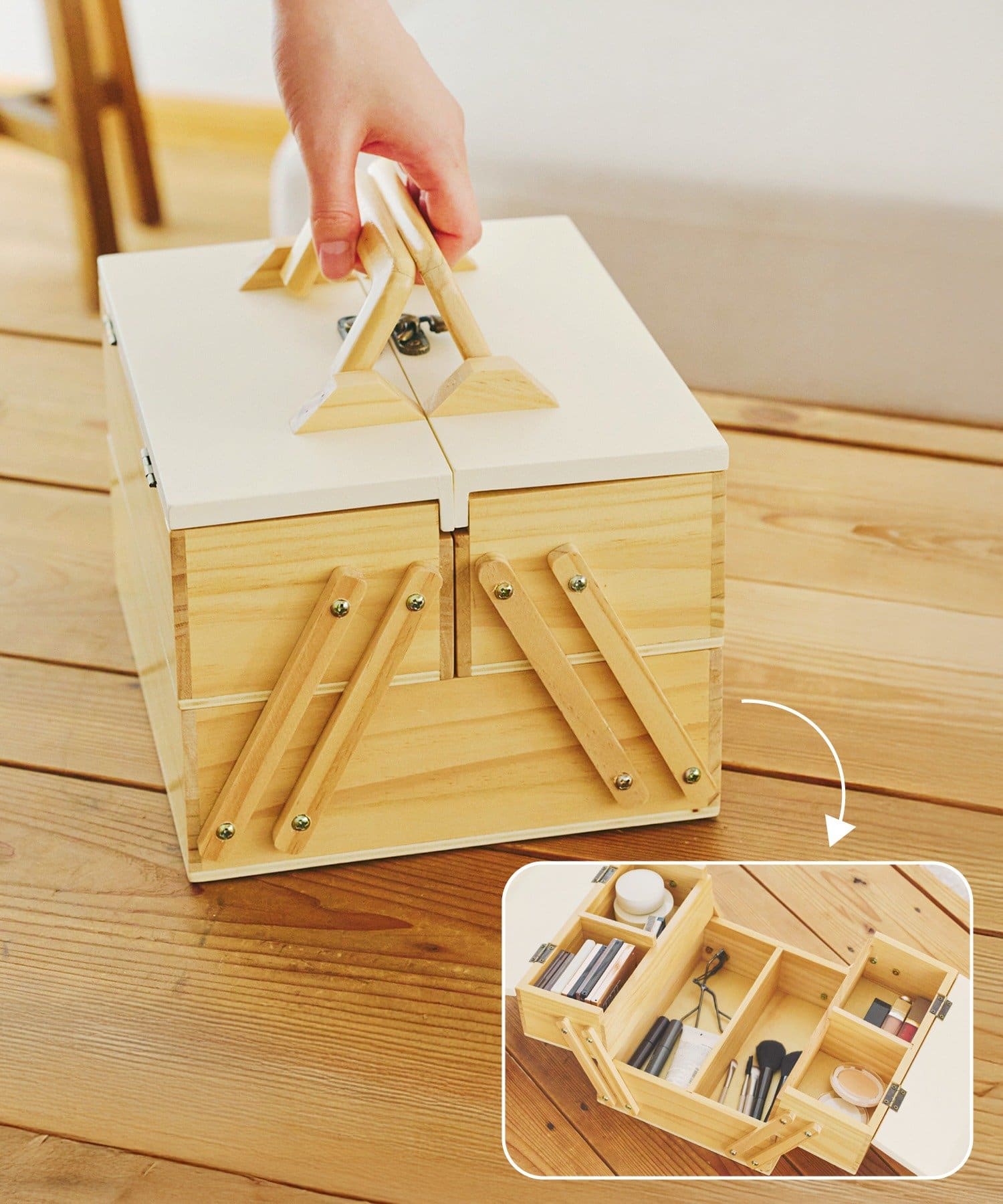 salut!(サリュ) トランク型コスメ収納ボックス／Bloom Make Store