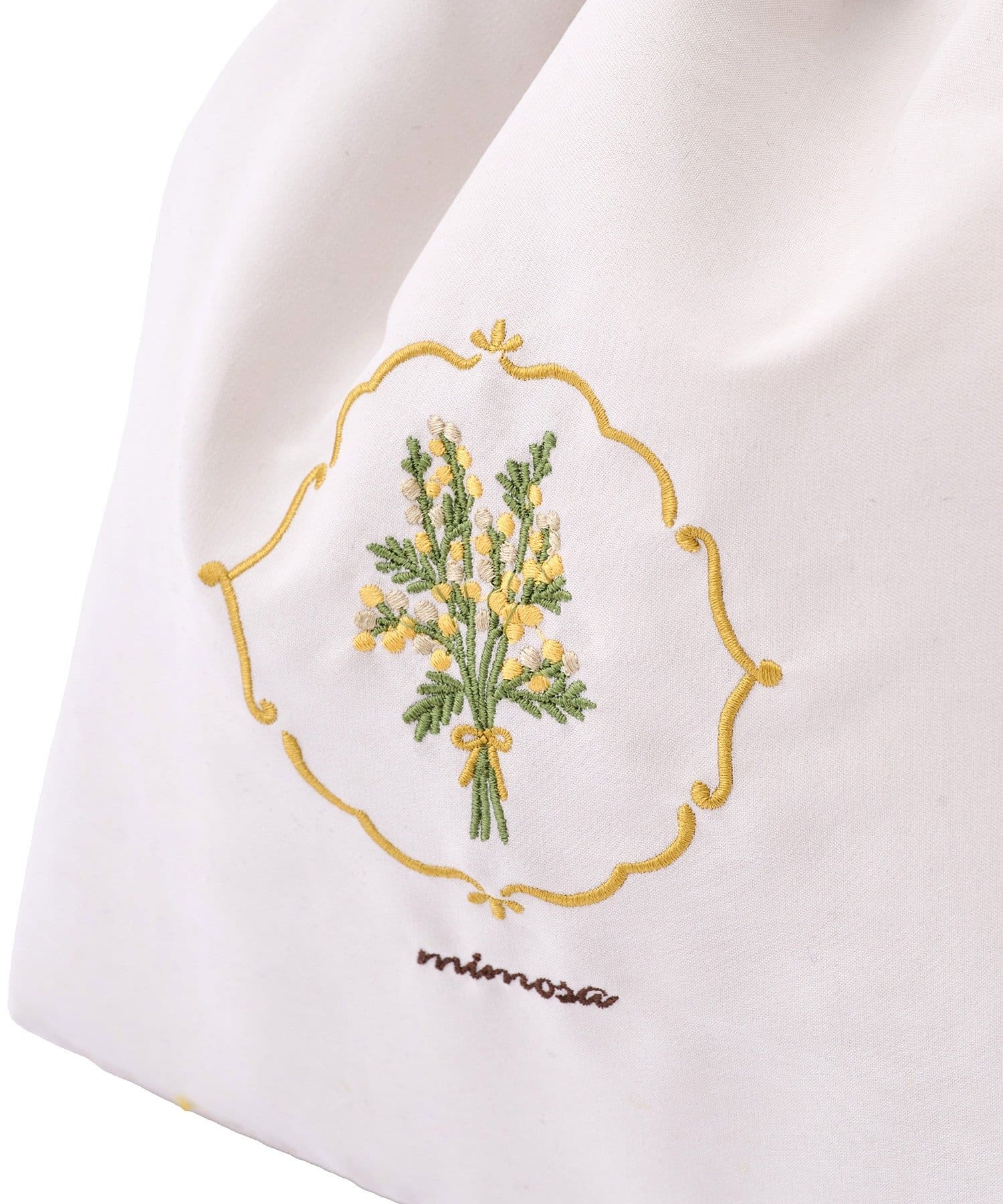 salut!(サリュ) ミモザ刺繍保冷巾着バッグ