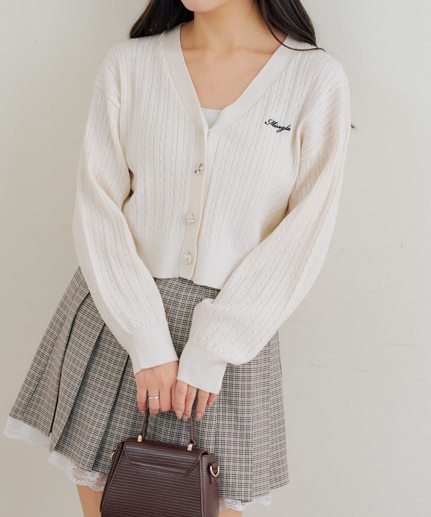 NICE CLAUP / OLIVE des OLIVE OUTLET(ナイスクラップ  / オリーブ デ オリーブ アウトレット) 【RMAF】色々釦ケーブルカーデ