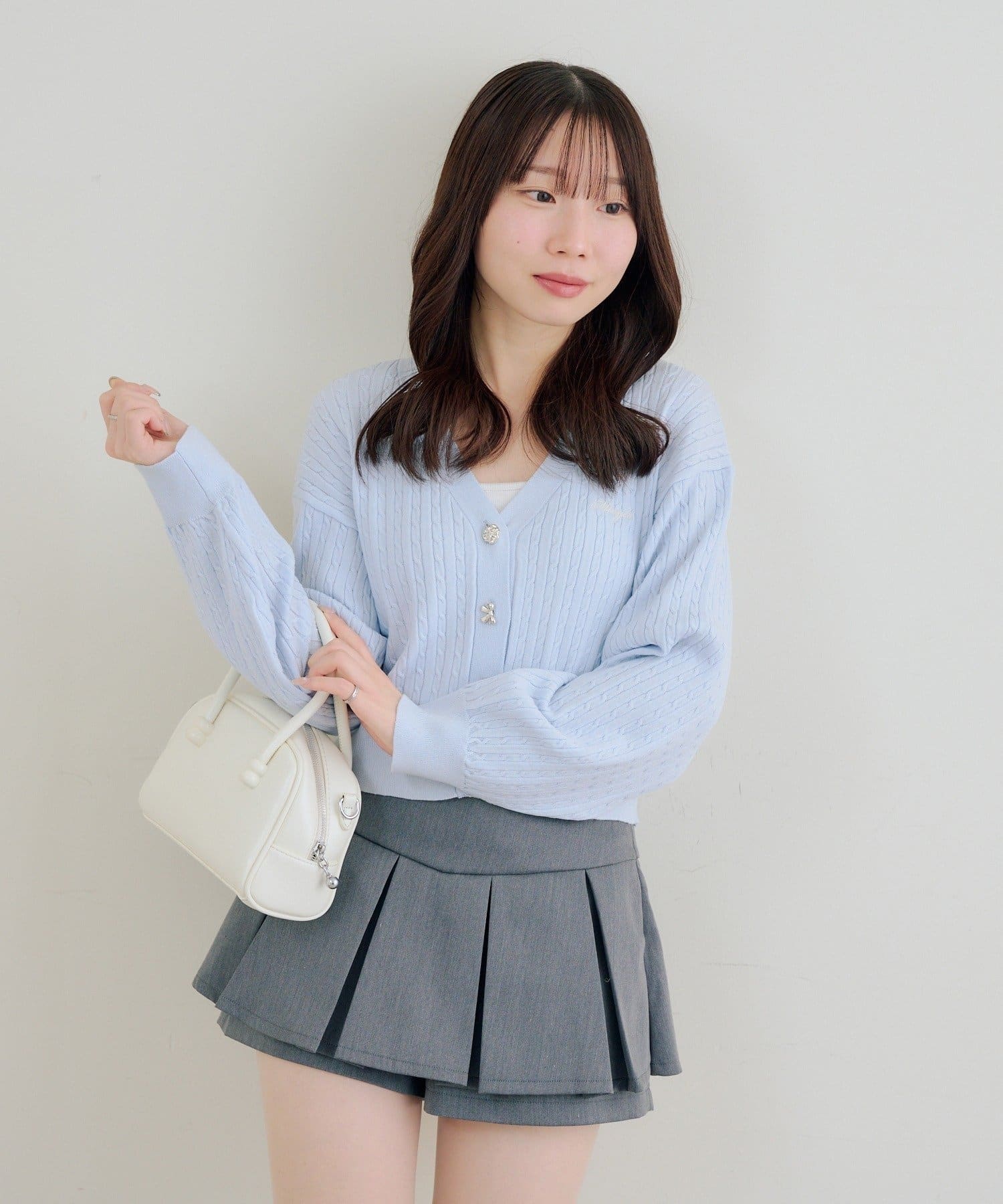 NICE CLAUP / OLIVE des OLIVE OUTLET(ナイスクラップ  / オリーブ デ オリーブ アウトレット) 【RMAF】色々釦ケーブルカーデ