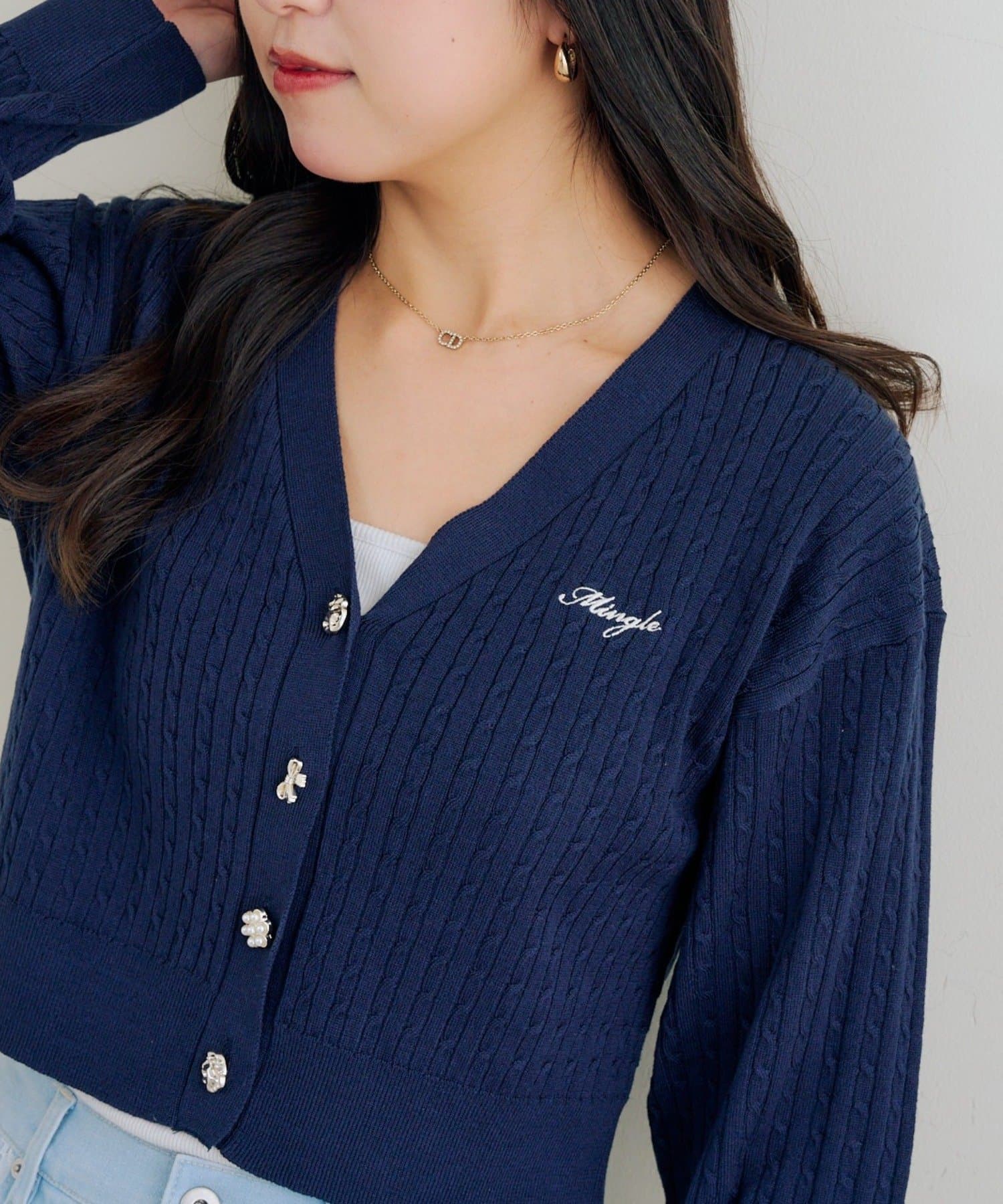 NICE CLAUP / OLIVE des OLIVE OUTLET(ナイスクラップ  / オリーブ デ オリーブ アウトレット) 【RMAF】色々釦ケーブルカーデ