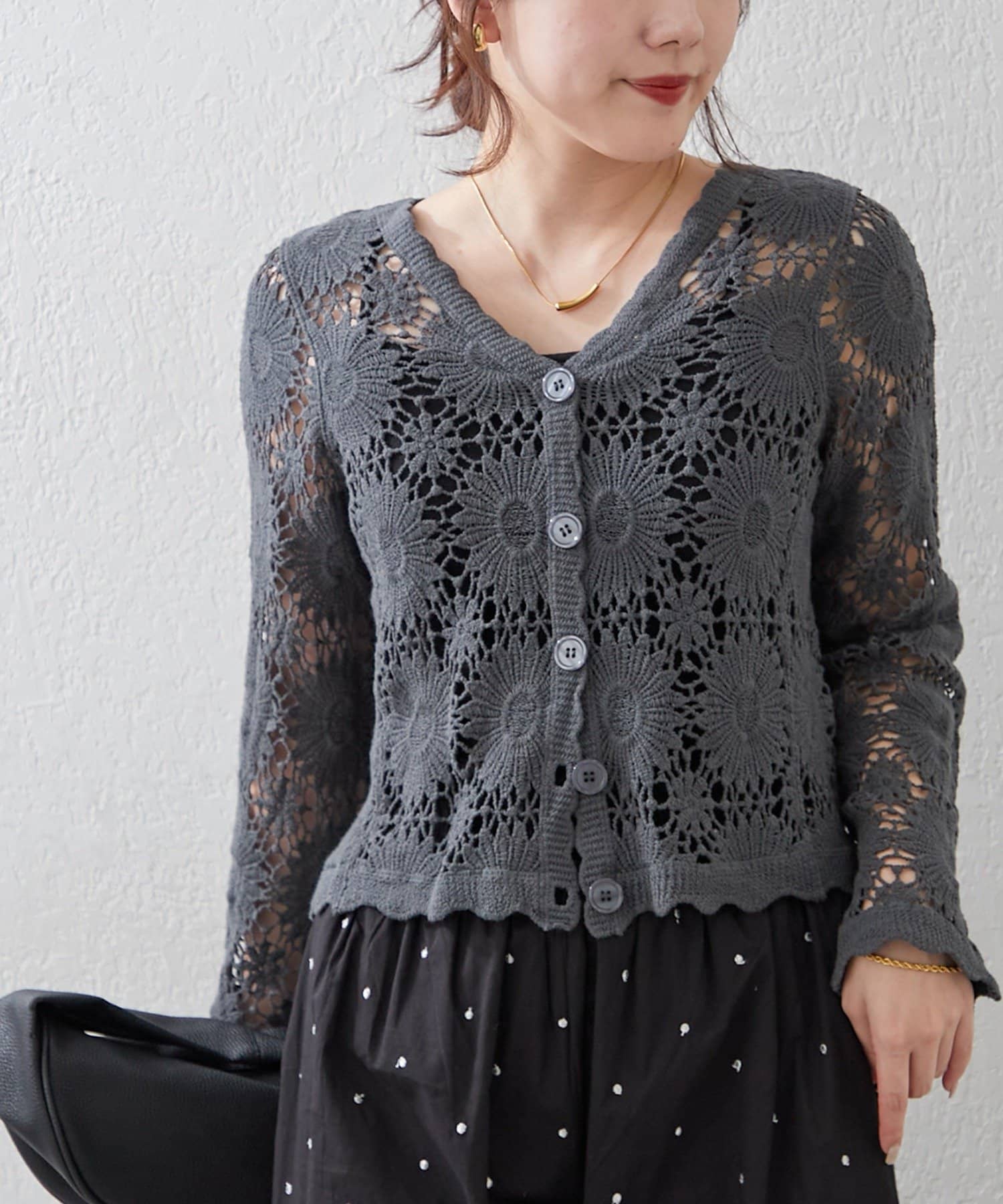 Remind me and forever(リマインドミーアンドフォーエバー) 【2026SS】かぎ針透かし編みカーディガン