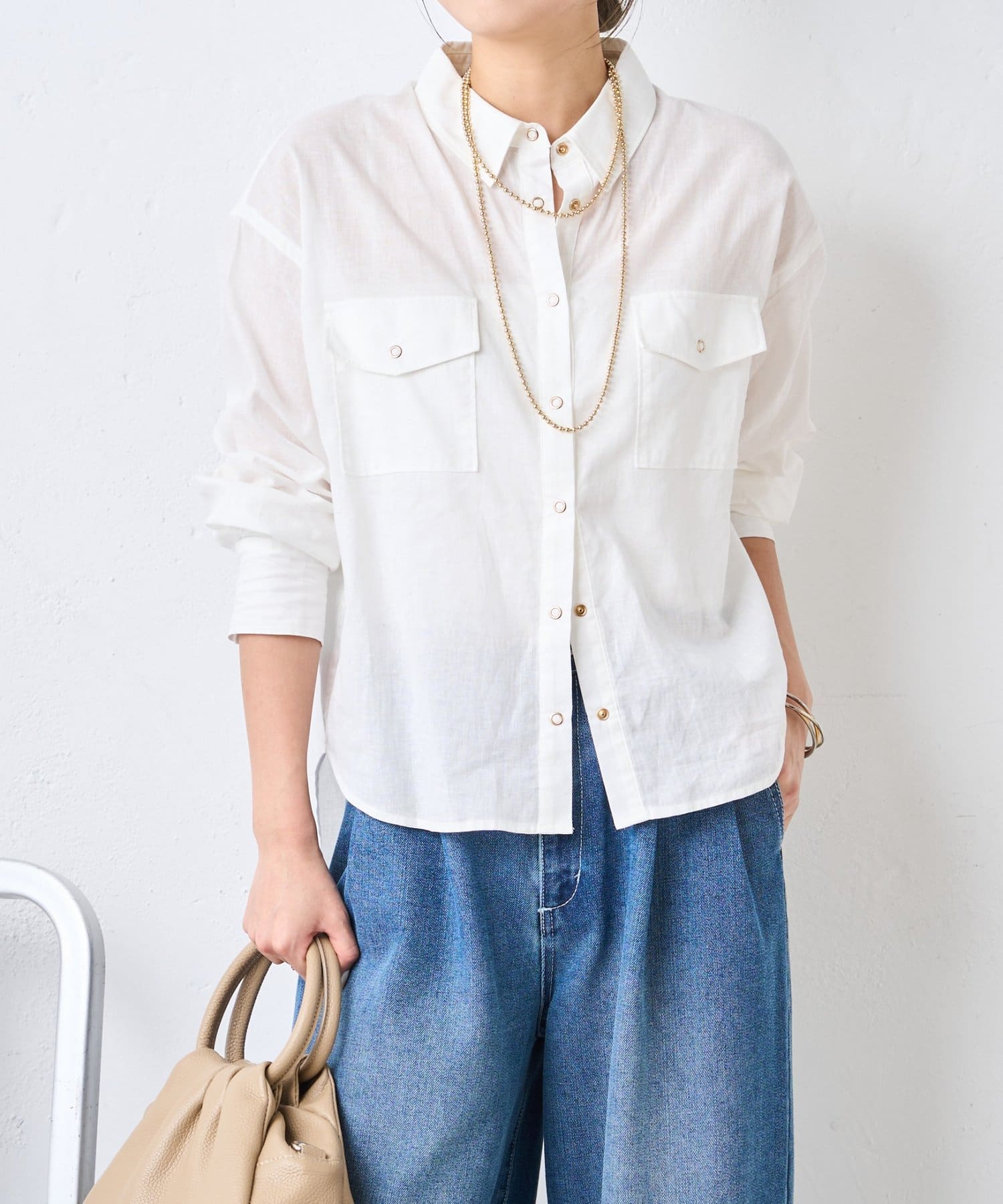 Jena　espace merveilleux(ジェナ　エスパスメルヴェイユ) リングボタンシャツ