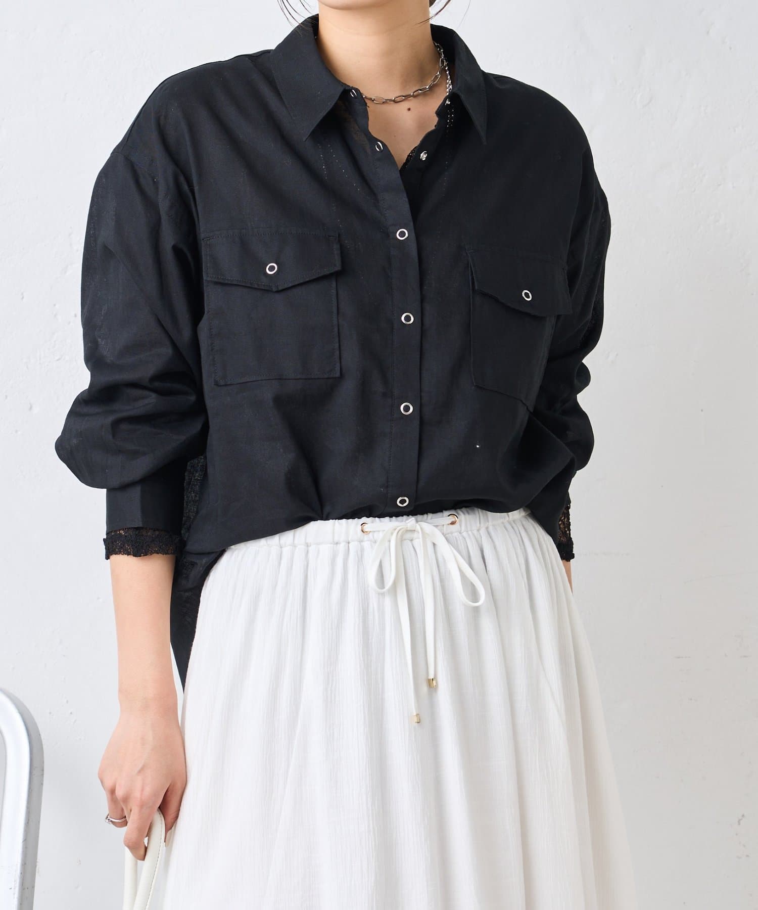 Jena　espace merveilleux(ジェナ　エスパスメルヴェイユ) リングボタンシャツ