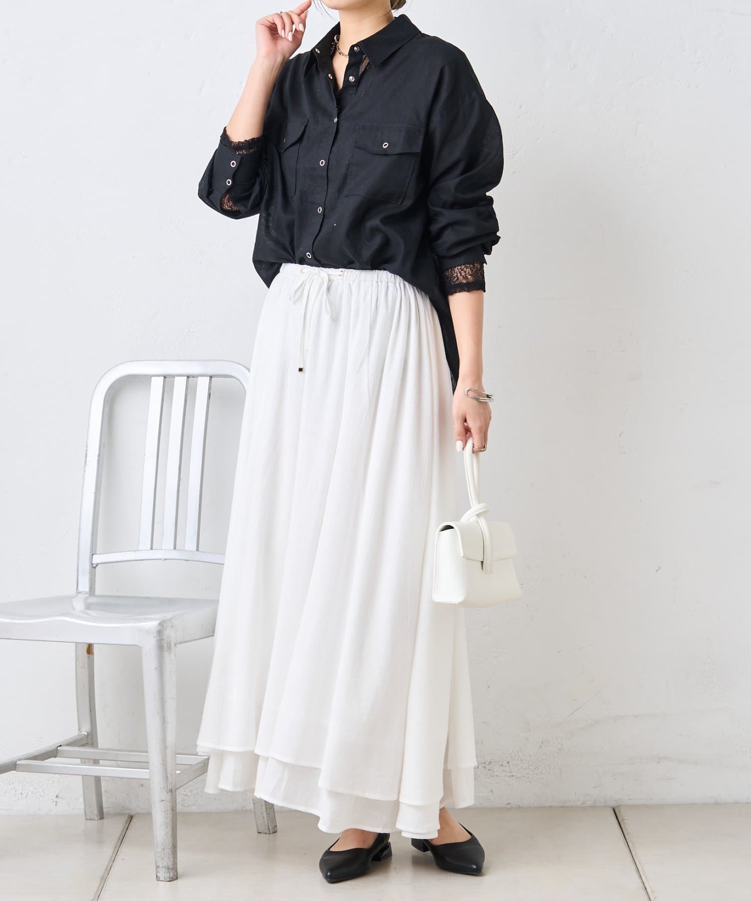 Jena　espace merveilleux(ジェナ　エスパスメルヴェイユ) リングボタンシャツ