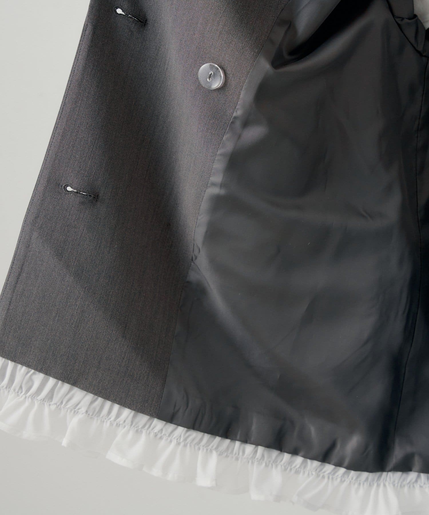 Chico(チコ) 【セットアップ対応】袖フリルテーラードジャケット