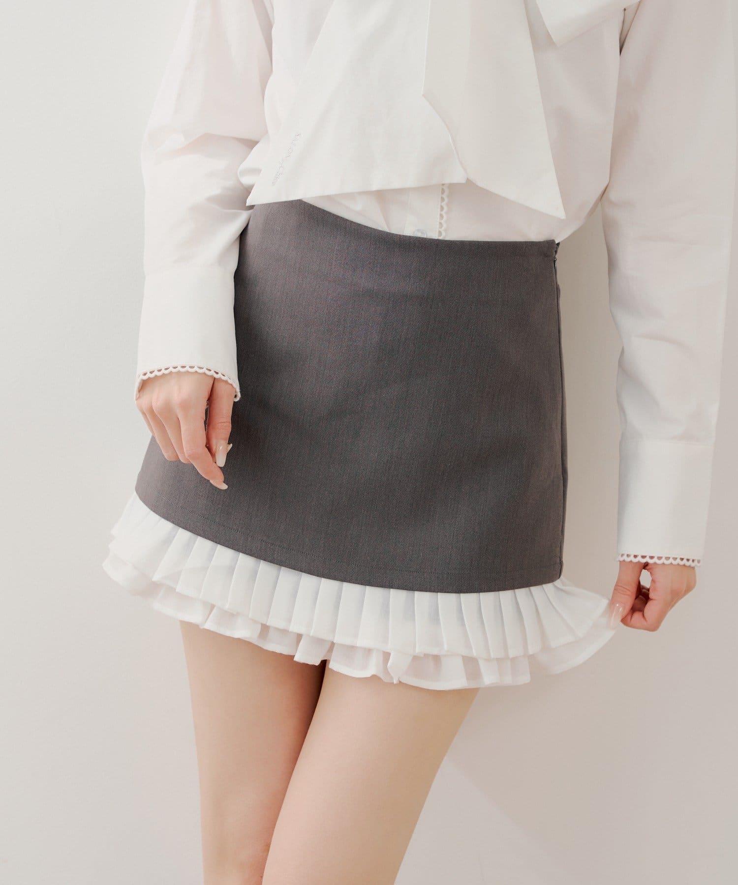 Chico(チコ) 【セットアップ対応】フリルレイヤードミニスカート