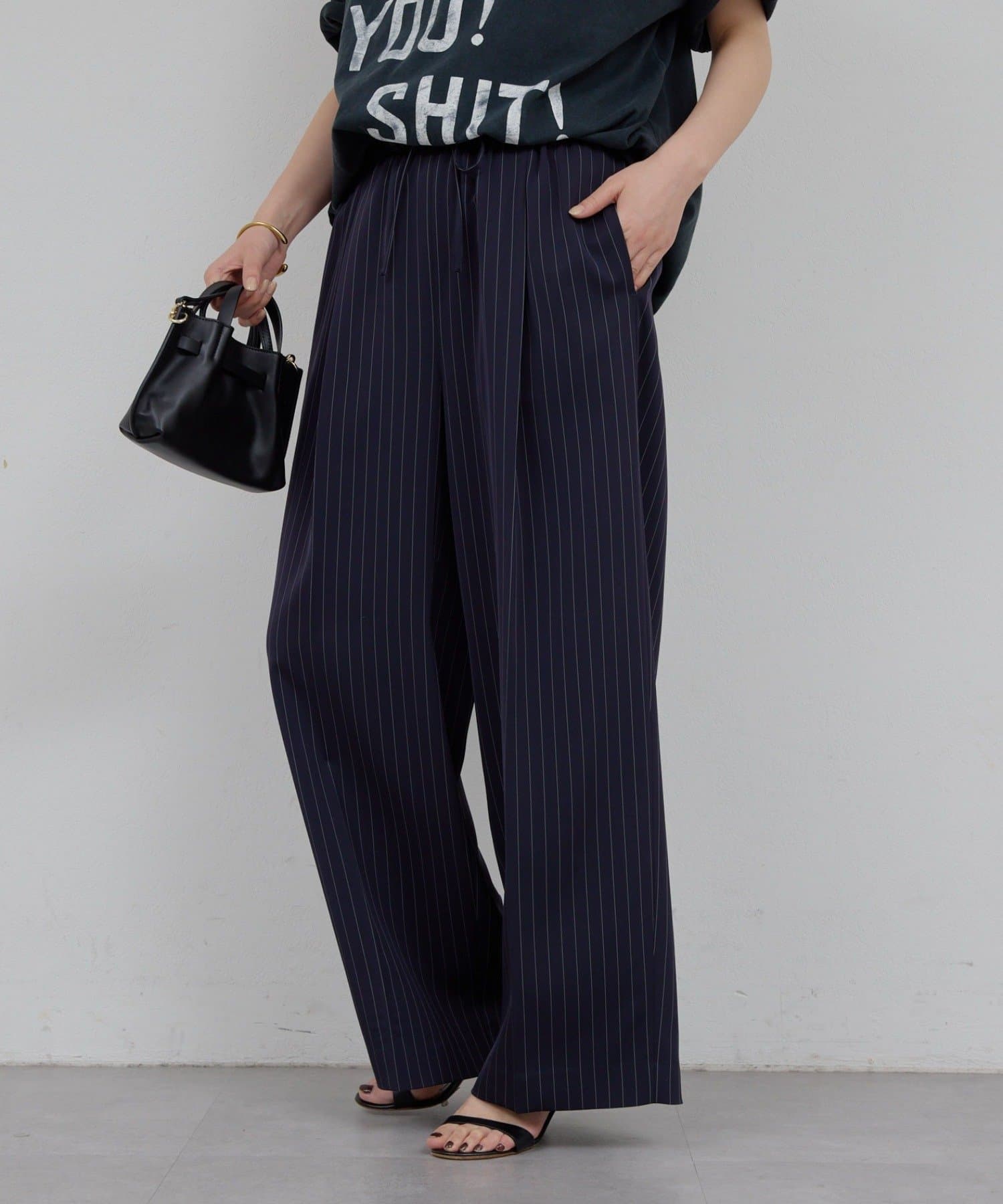 GALLARDAGALANTE(ガリャルダガランテ) 【近日予約開始】ストライプイージーパンツ