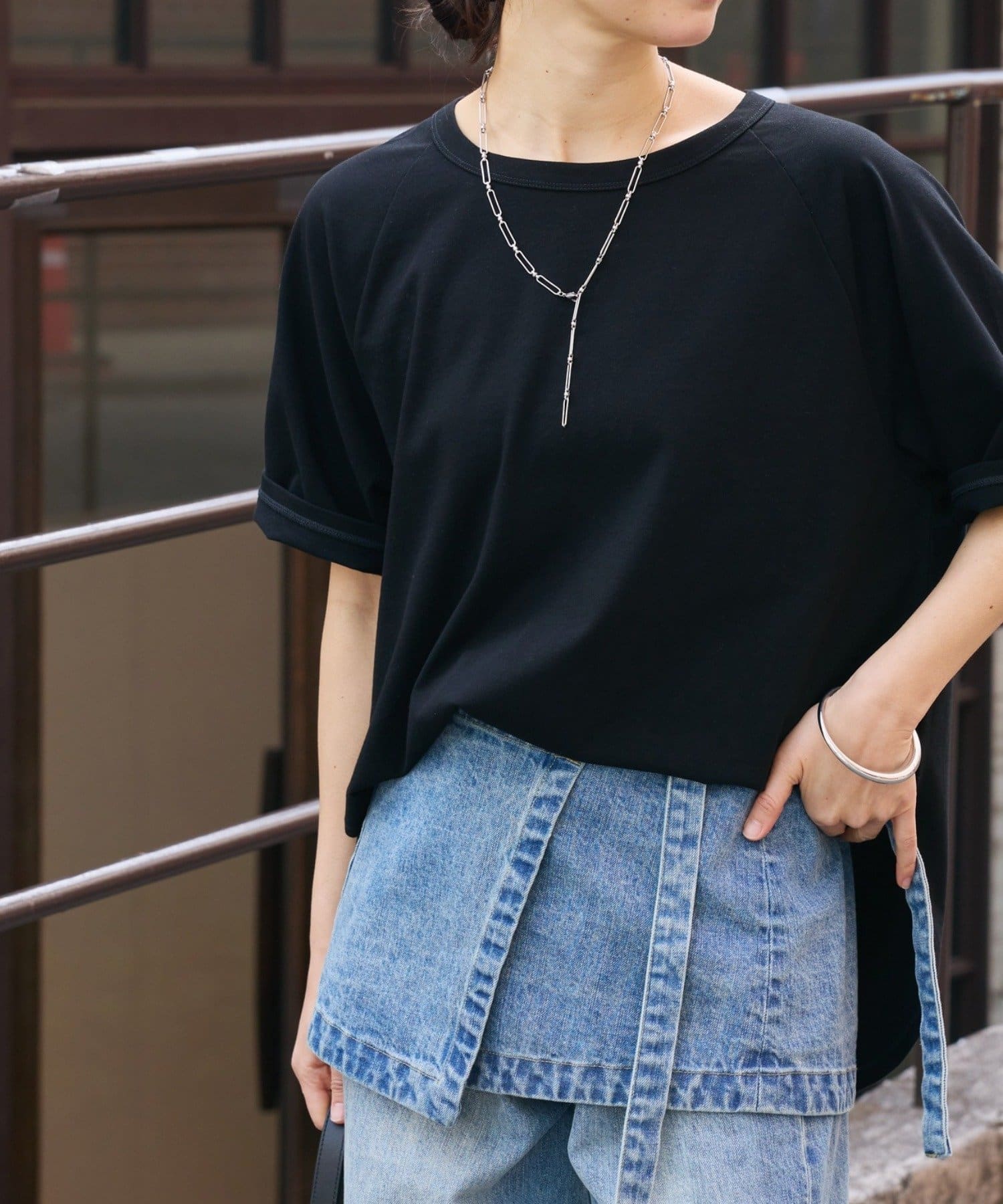 RIVE DROITE(リヴドロワ) 予約【インフルエンサーYossshiiii企画】ヴィンテージ天竺ゴブソデTee/4月下旬お届け予定