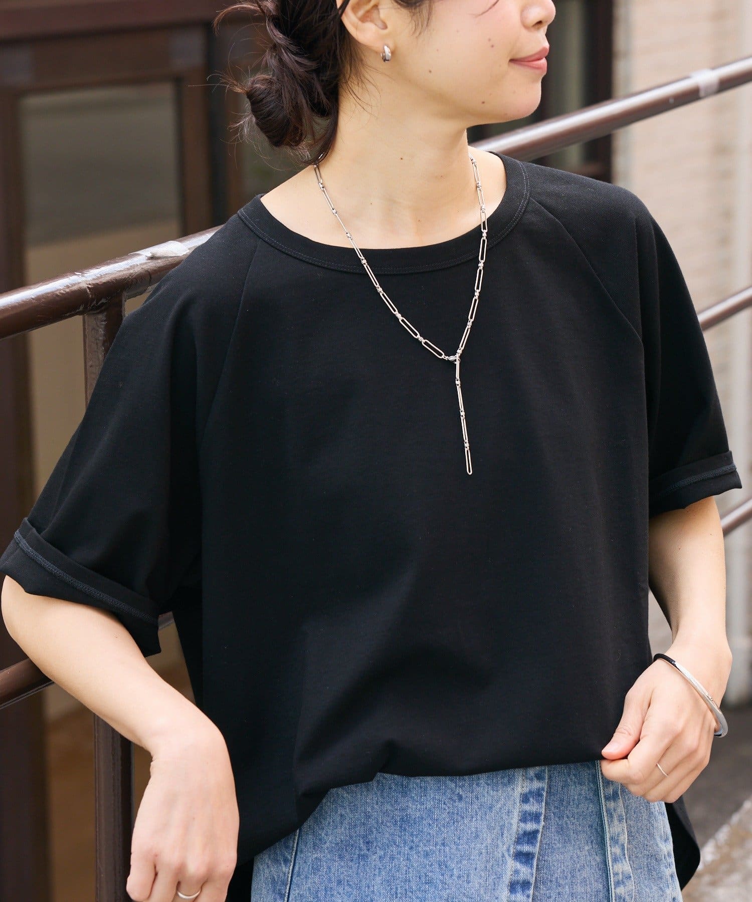 RIVE DROITE(リヴドロワ) 予約【インフルエンサーYossshiiii企画】ヴィンテージ天竺ゴブソデTee/4月下旬お届け予定