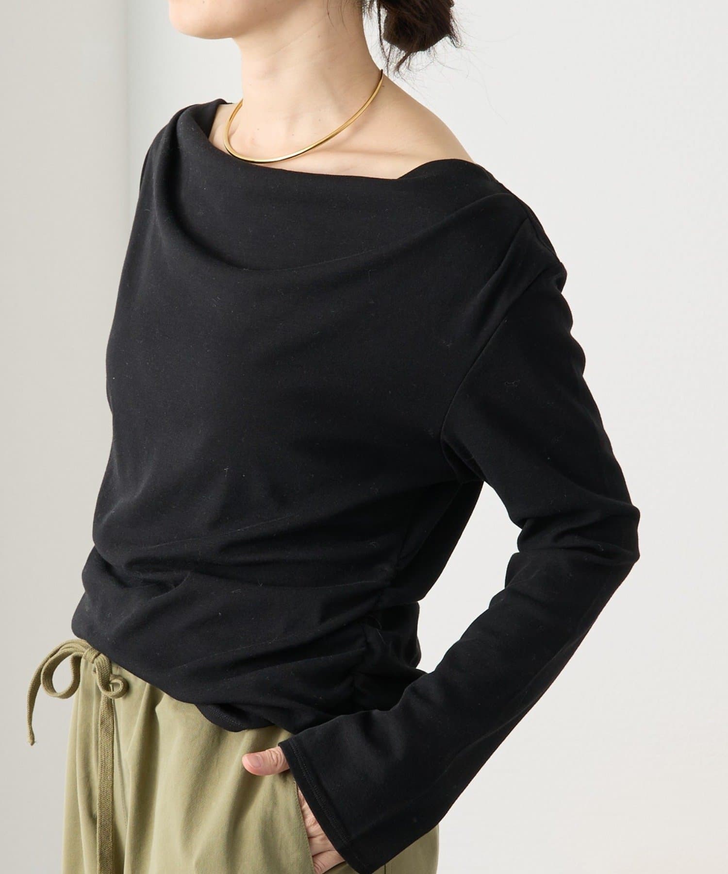 RIVE DROITE(リヴドロワ) 予約【ワンショルやオフショルにも】ネックコンシャスカットソー