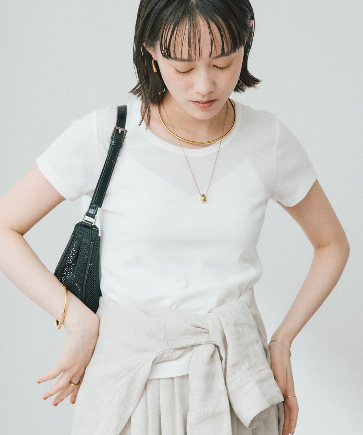 RIVE DROITE(リヴドロワ) 予約【すっきり見え】コンパクトフライスTee